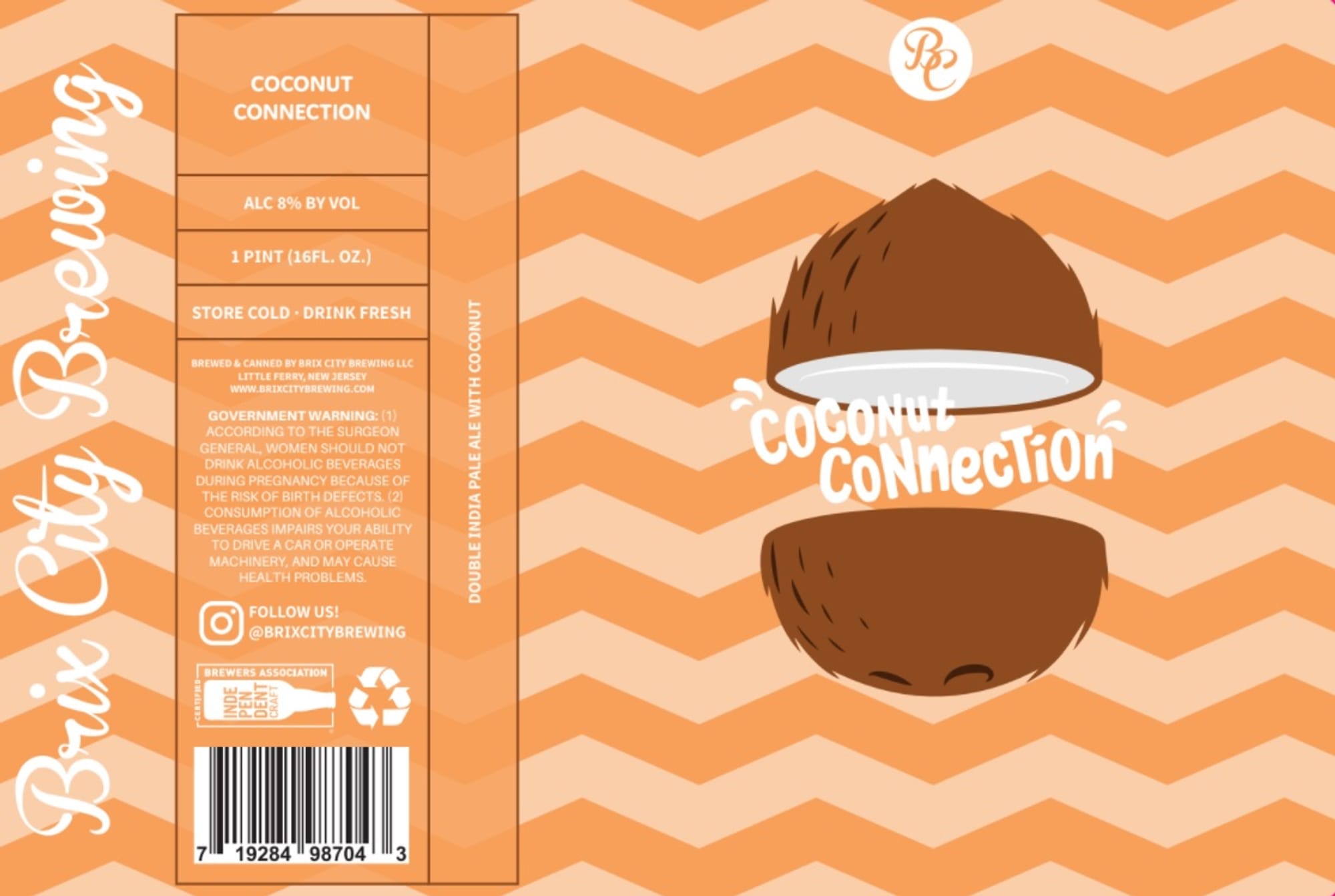 Coconut Connection by Brix City Brewing - beer label
