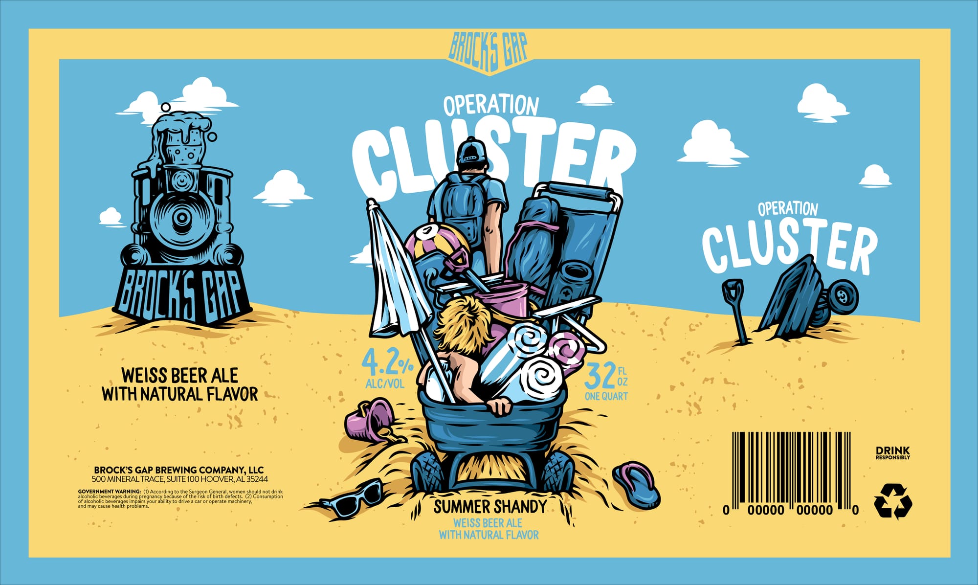 Operation Cluster by Brocks Gap Brewing Company - beer label