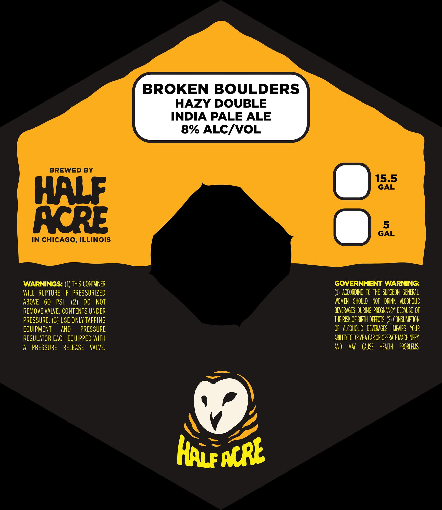 Broken Boulders by Half Acre Beer Company - beer label