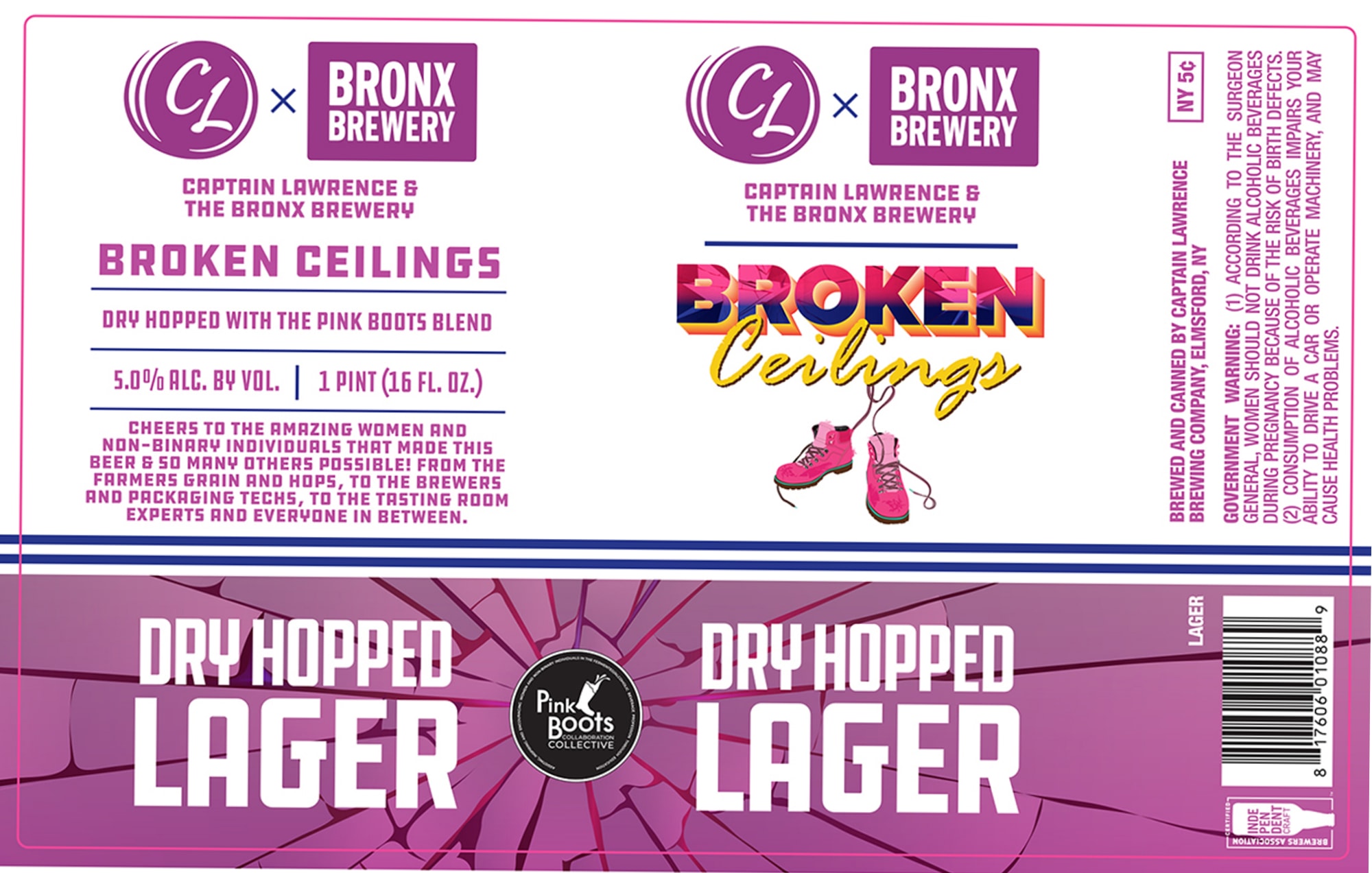 Broken Ceilings by Captain Lawrence & The Bronx Brewery - beer label