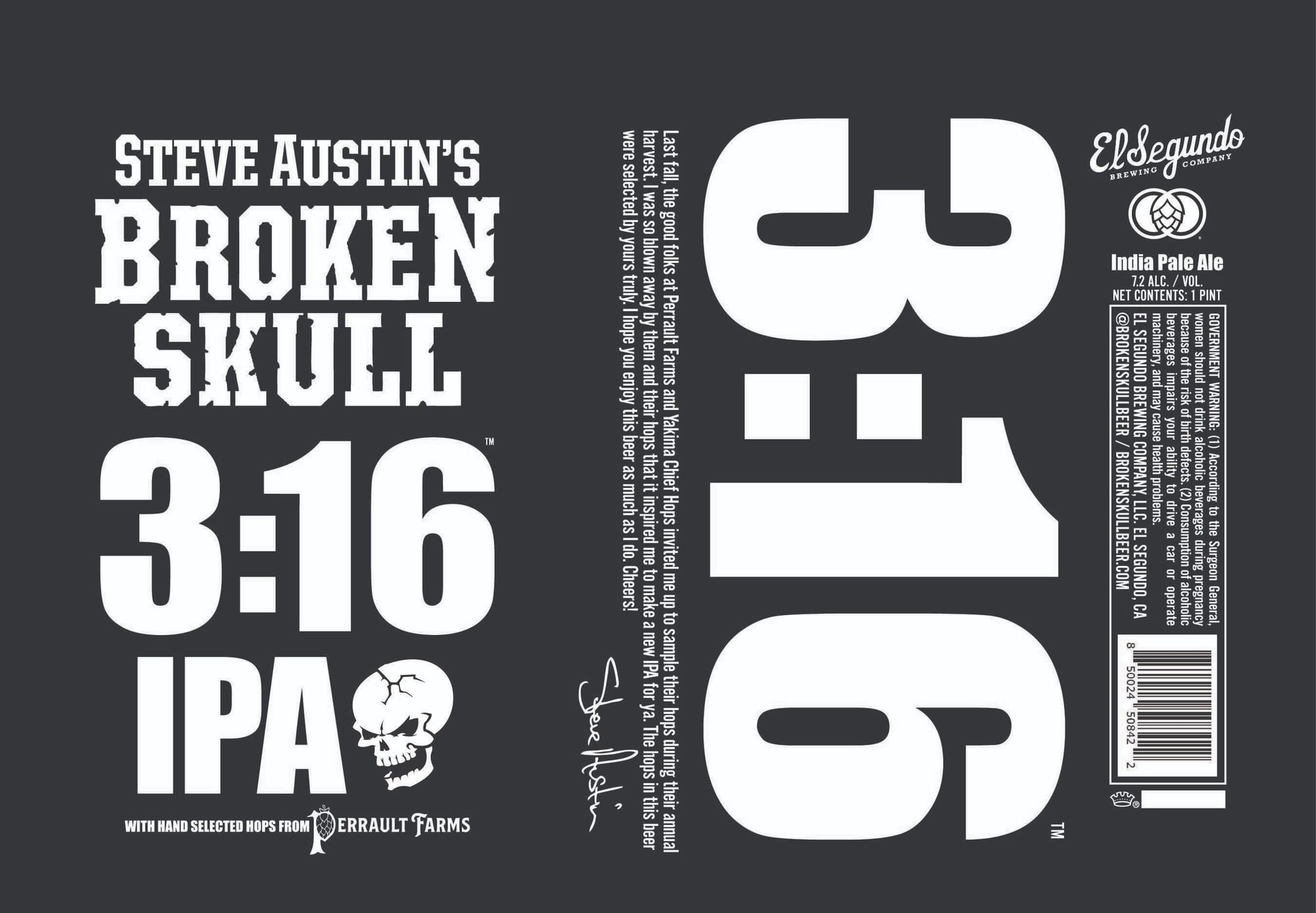Broken Skull IPA by El Segundo Brewing Company - beer label