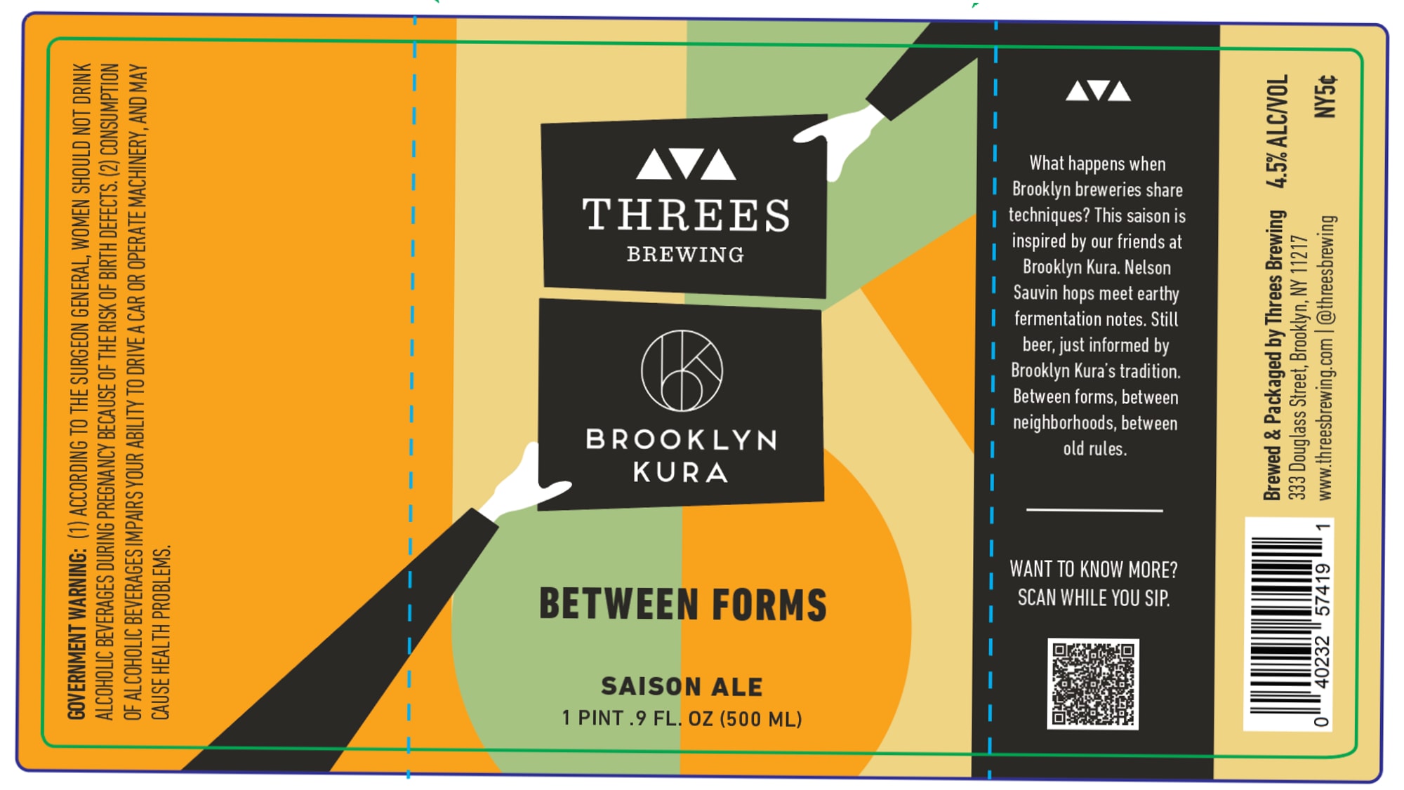 Brooklyn Kura by Threes Brewing - beer label