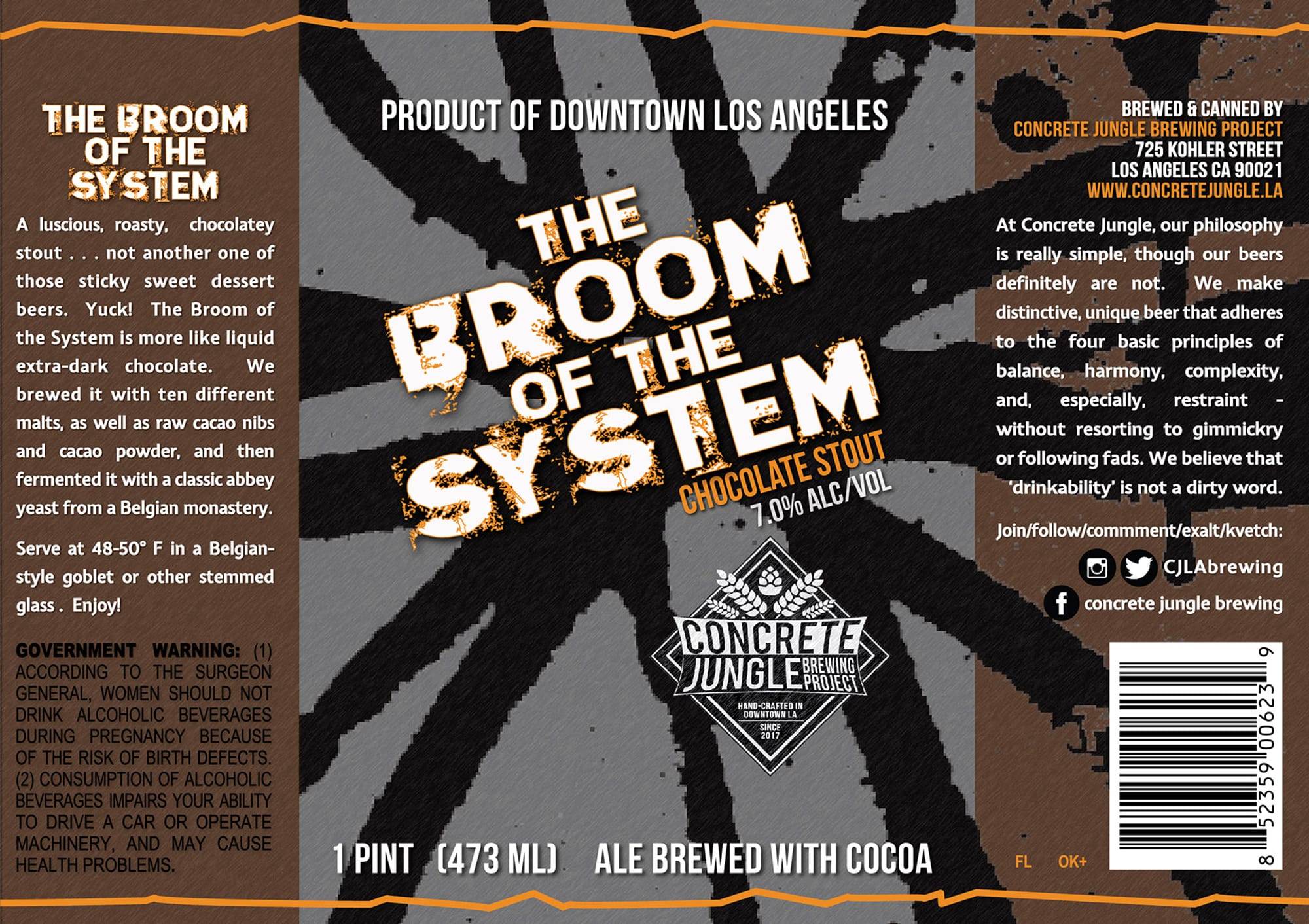 The Broom of the System by Concrete Jungle Brewing - beer label