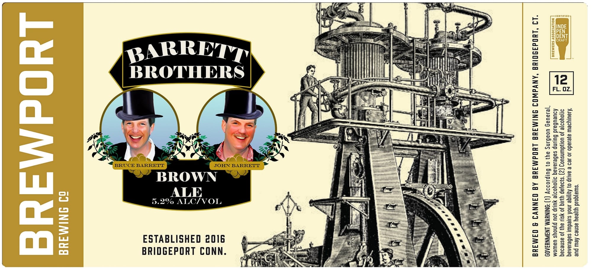 Brown Ale by Barrett Brothers Brewing Co. - beer label