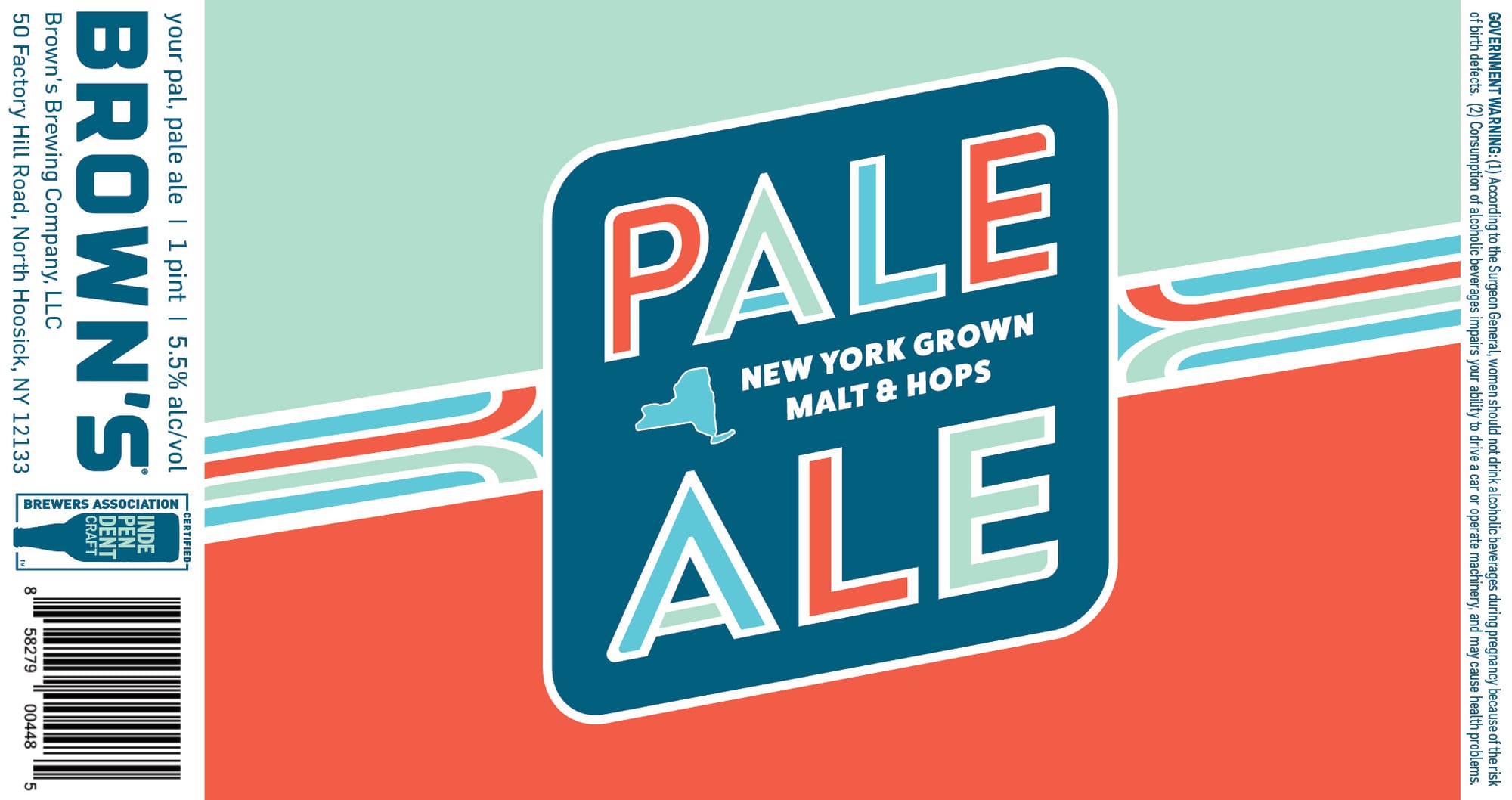 Brown’s Pale Ale by Brown’s Brewing Company - beer label