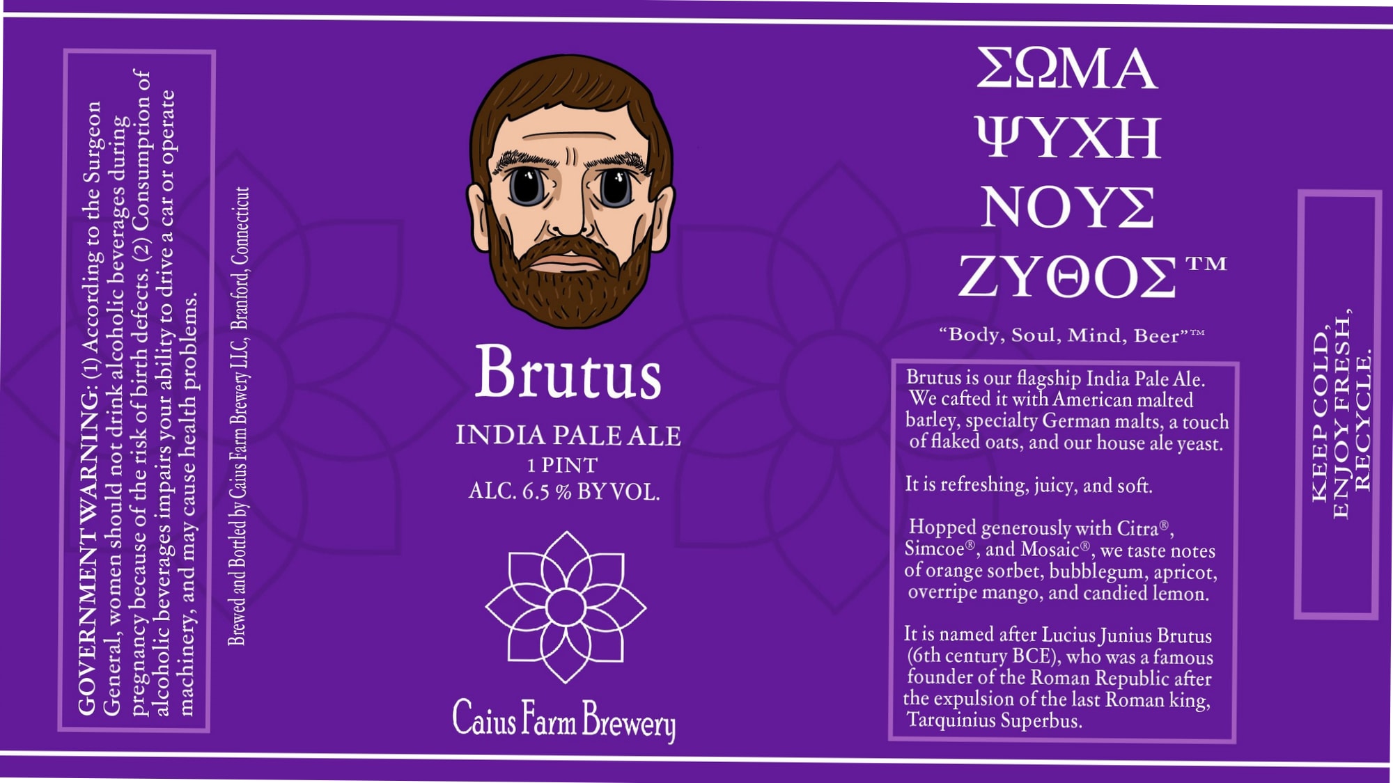 Brutus by Caius Farm Brewery - beer label