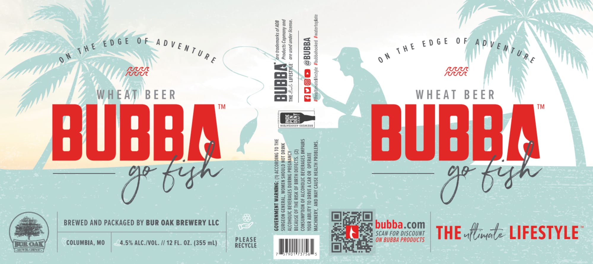 Bubba Wheat Beer by Bur Oak Brewery - beer label