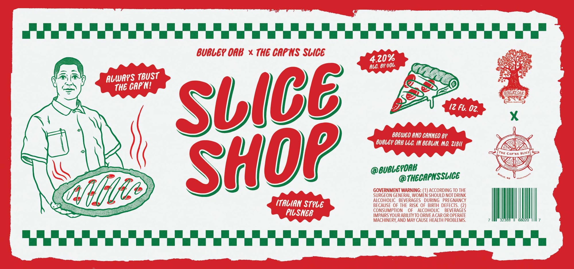 The Cap’s Slice by Bubley Oak - beer label