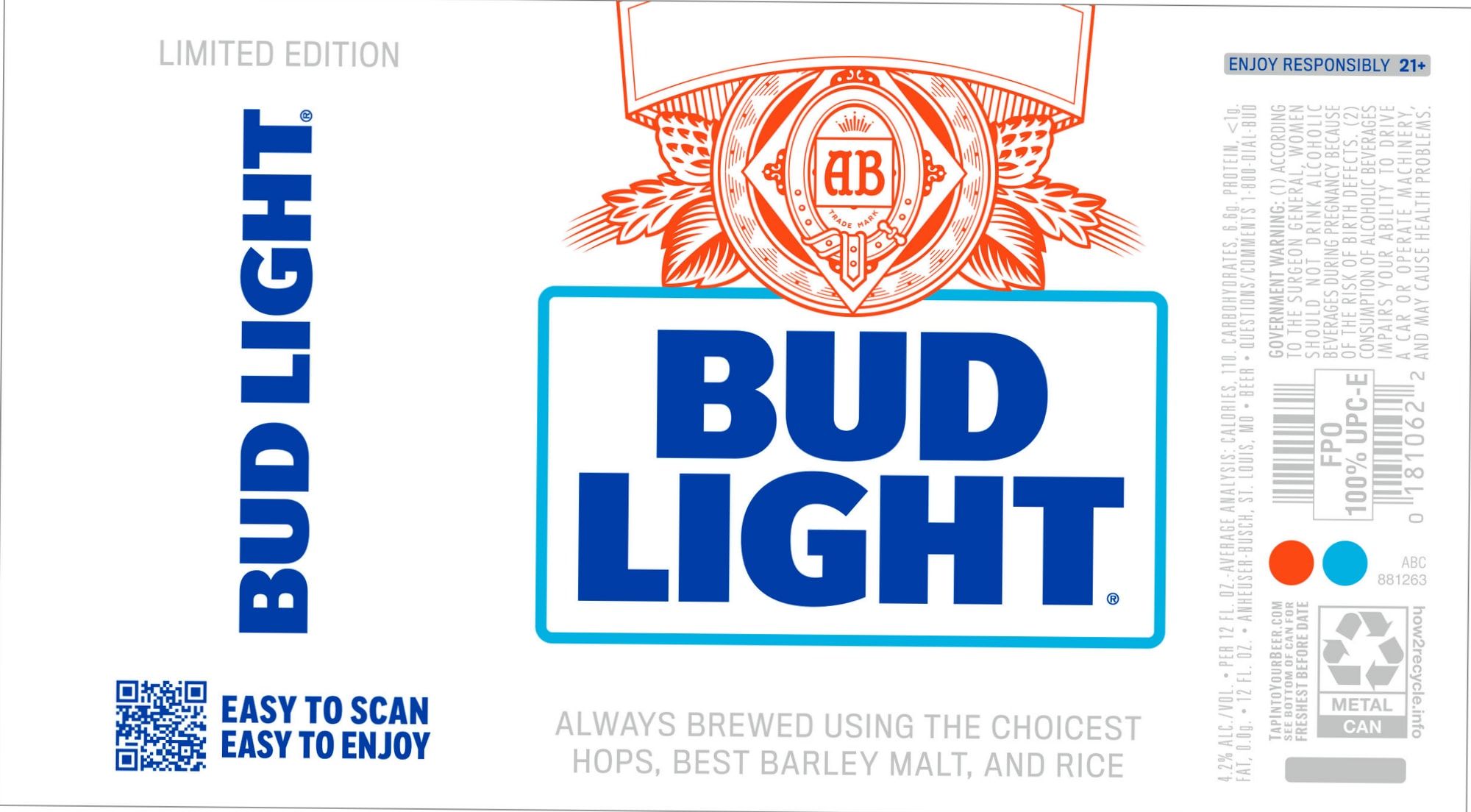 Bud Light by Anheuser-Busch - beer label