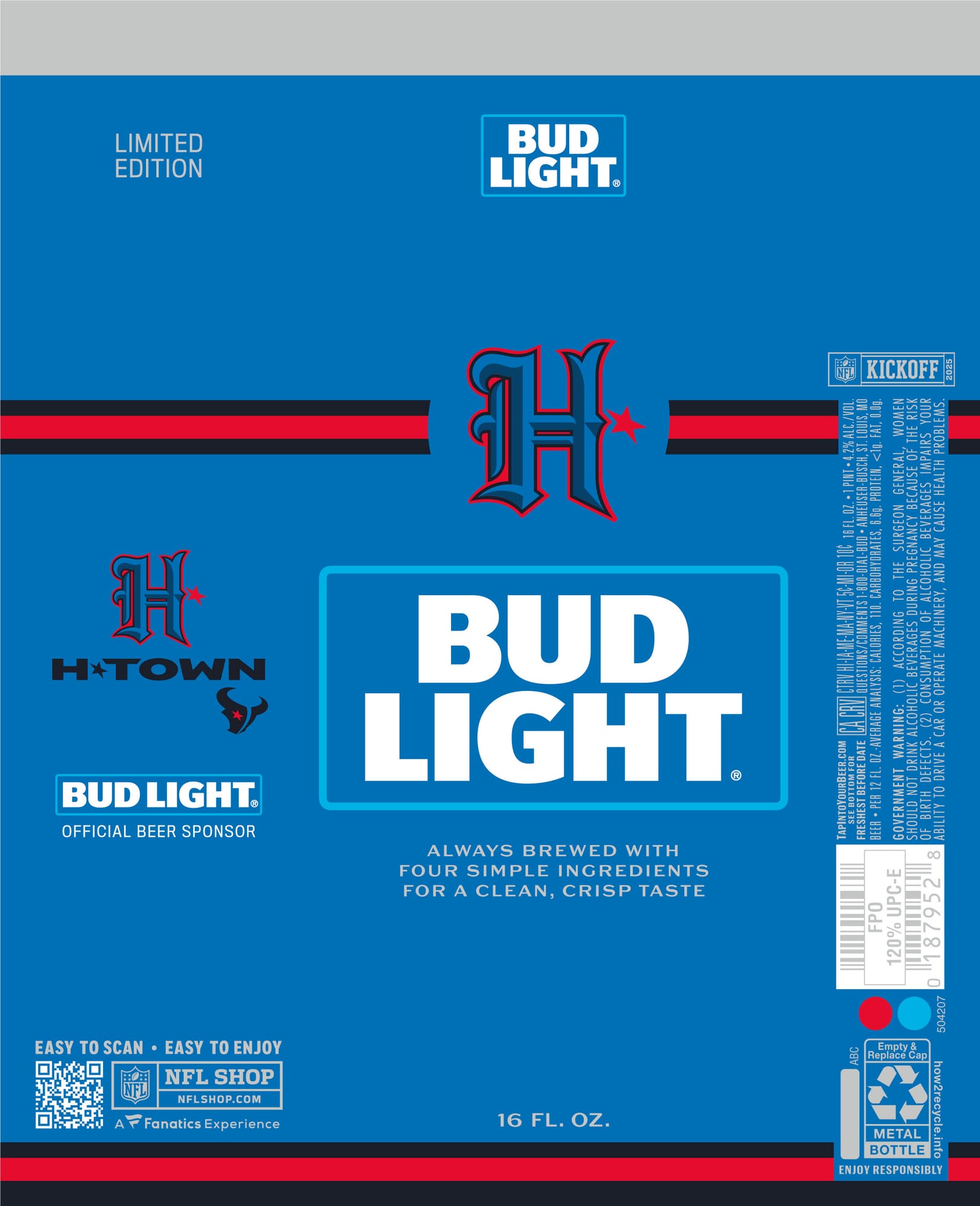 Bud Light by Anheuser-Busch - beer label