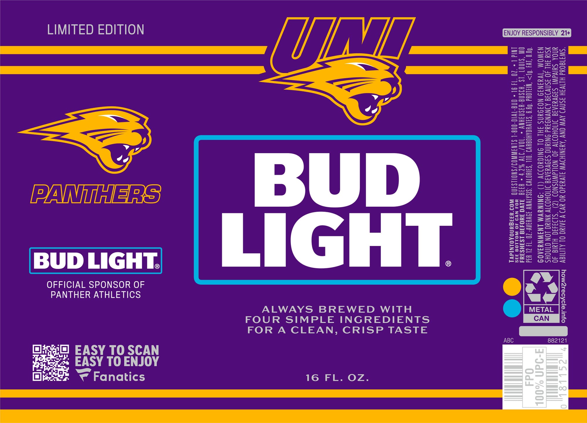Bud Light by Anheuser-Busch - beer label