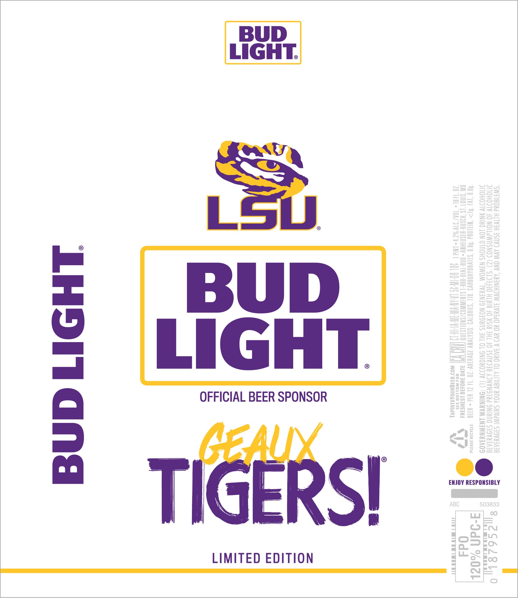 Bud Light by Anheuser-Busch - beer label