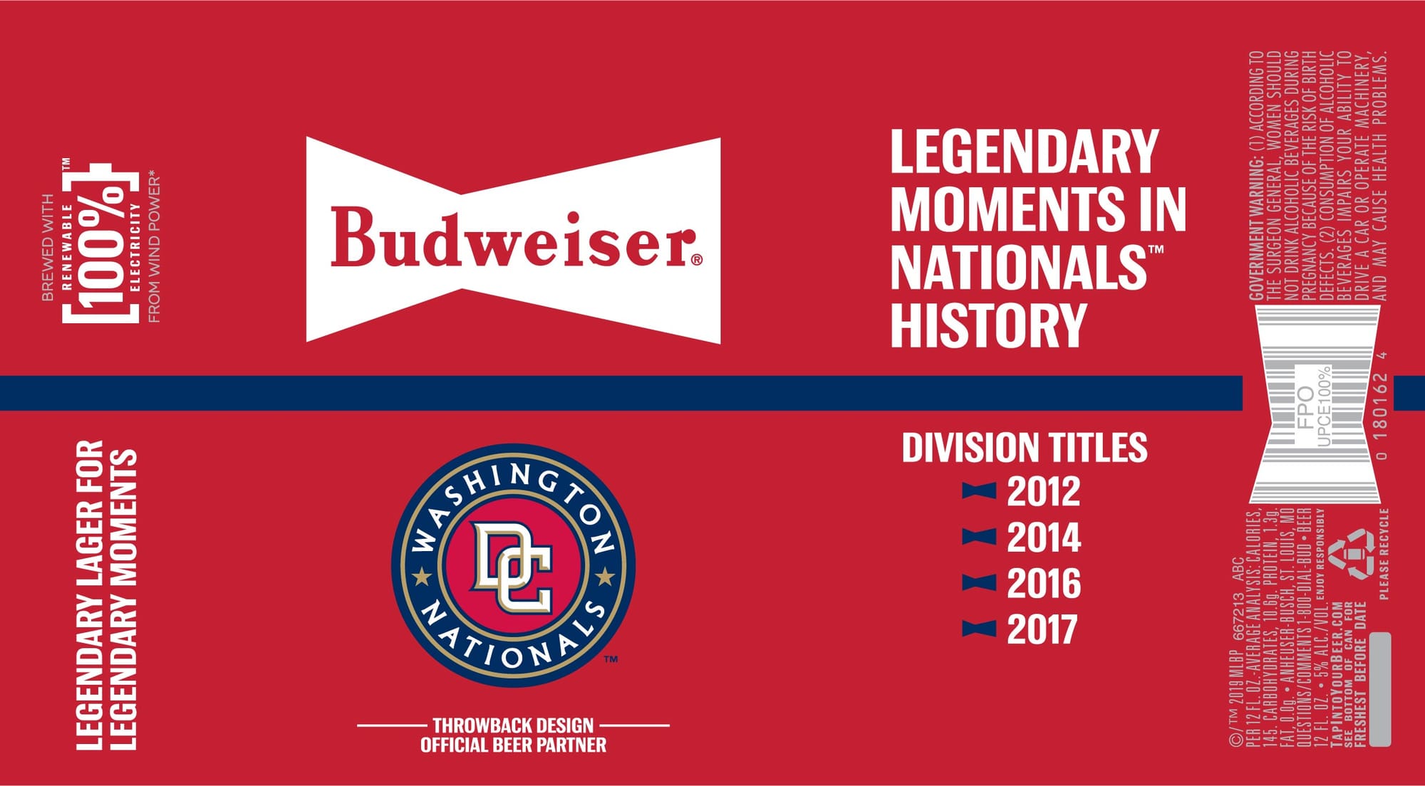 Budweiser Nationals by Anheuser-Busch - beer label
