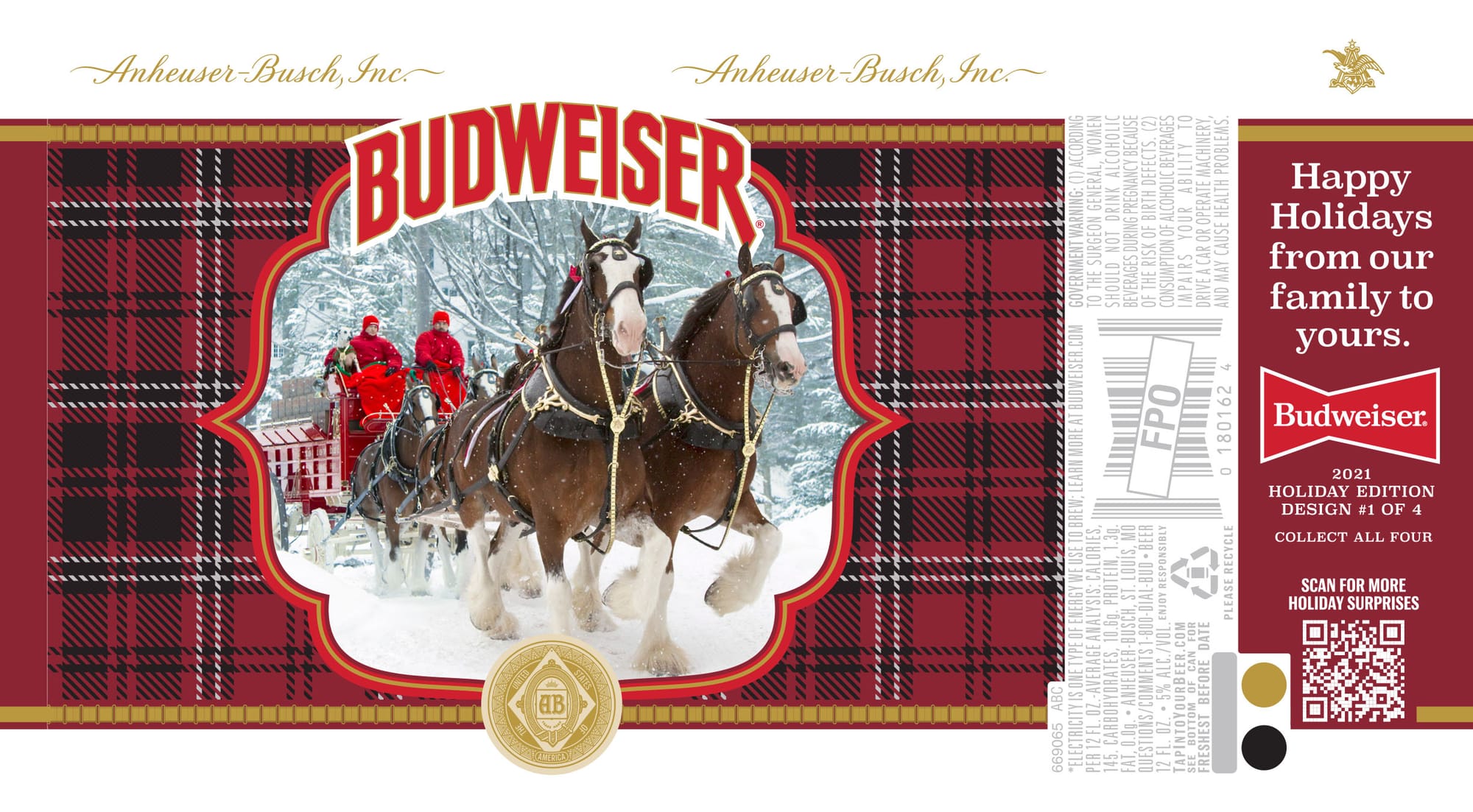 Budweiser Holiday Edition by Anheuser-Busch - beer label