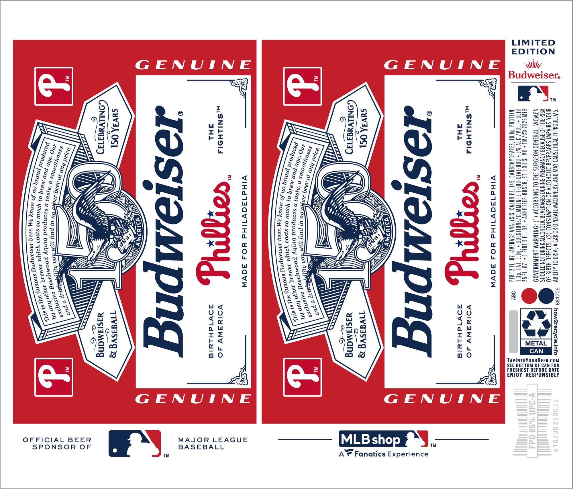 Budweiser & Baseball by Anheuser-Busch - beer label