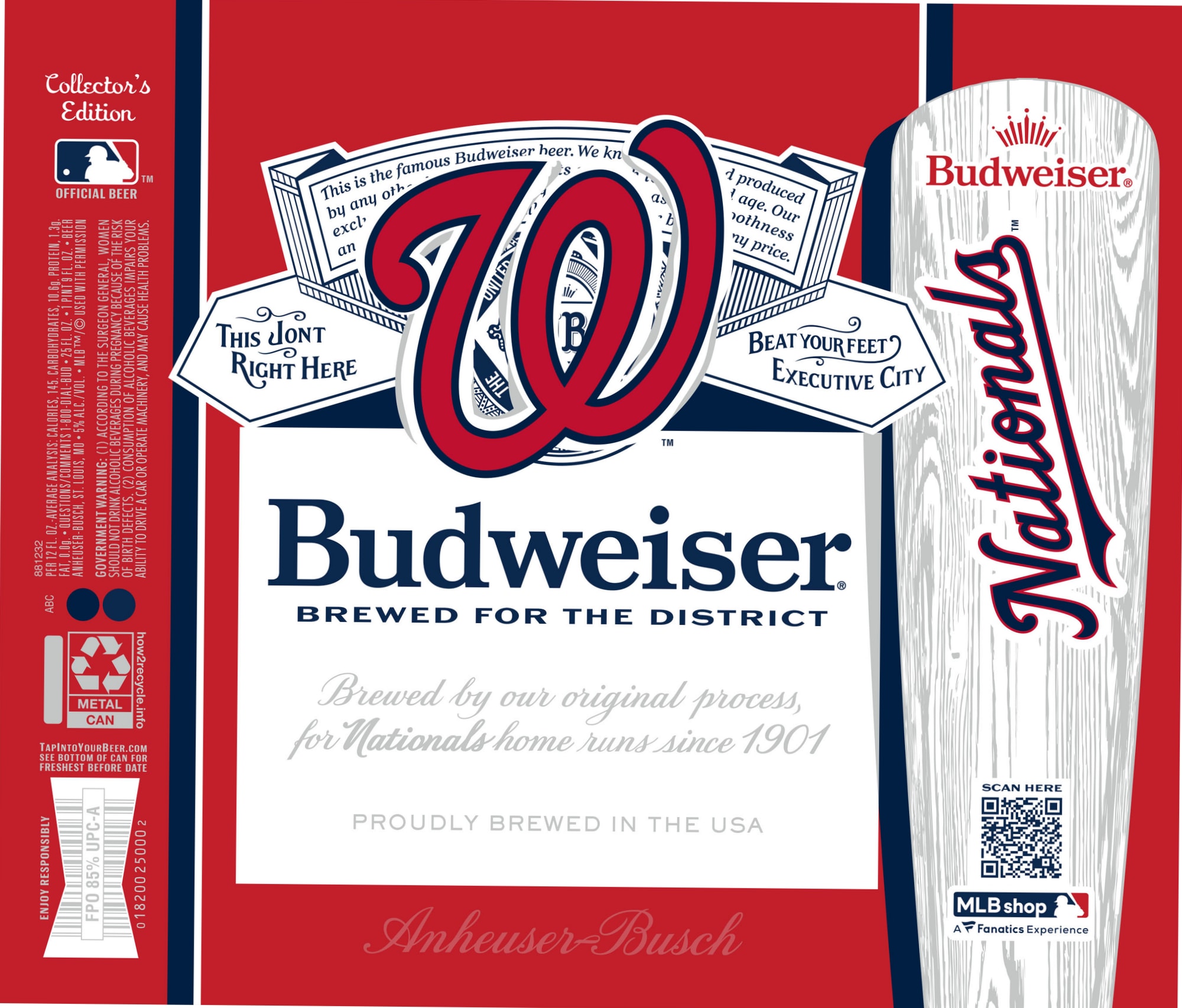 Budweiser Nationals by Anheuser-Busch - beer label