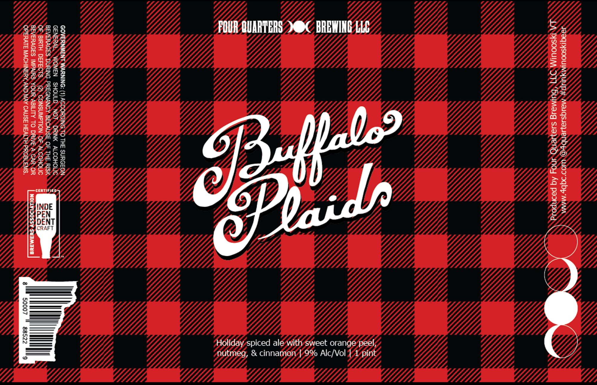Buffalo Plaids by Four Quarters Brewing, LLC - beer label