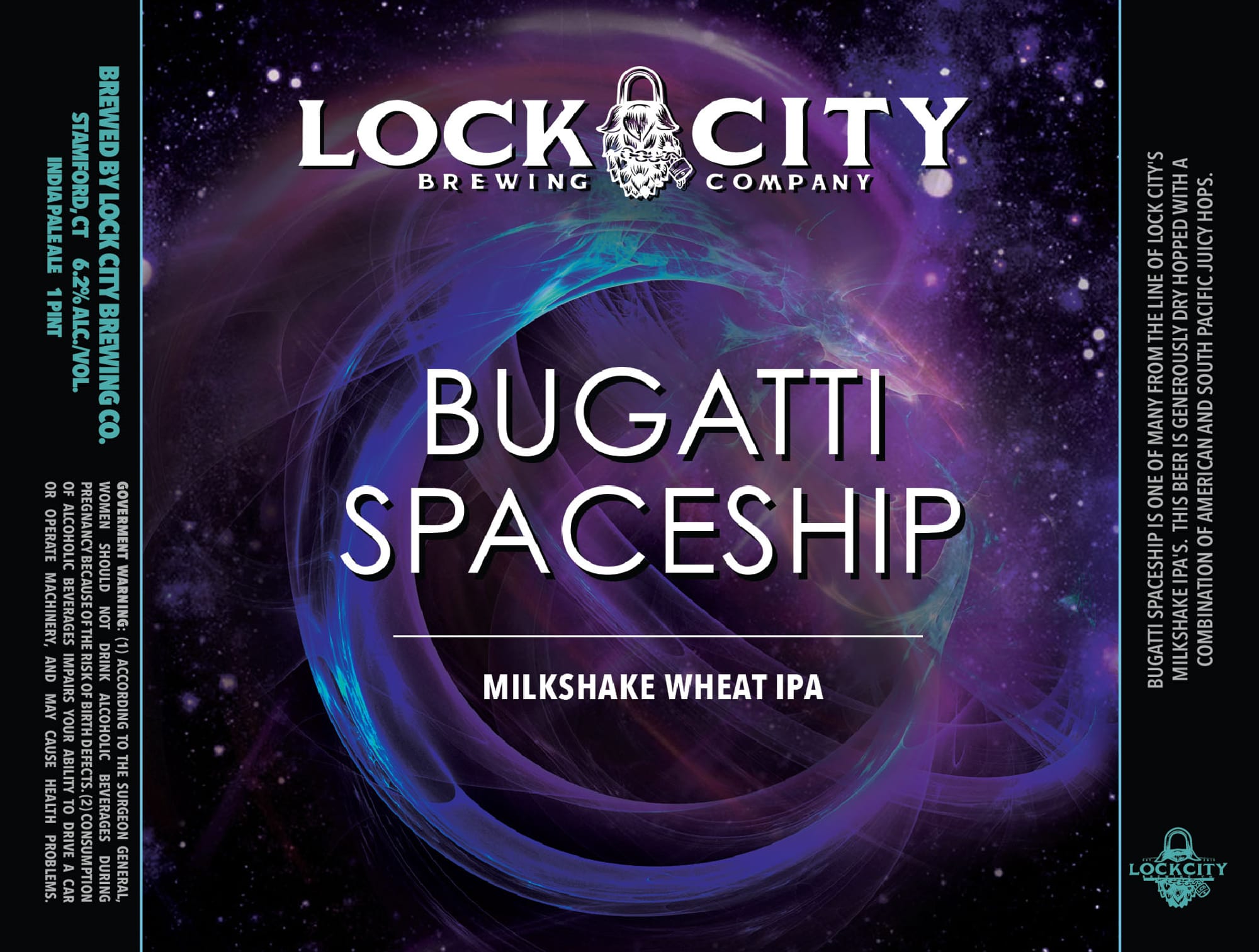 Bugatti Spaceship by Lock City Brewing Company - beer label