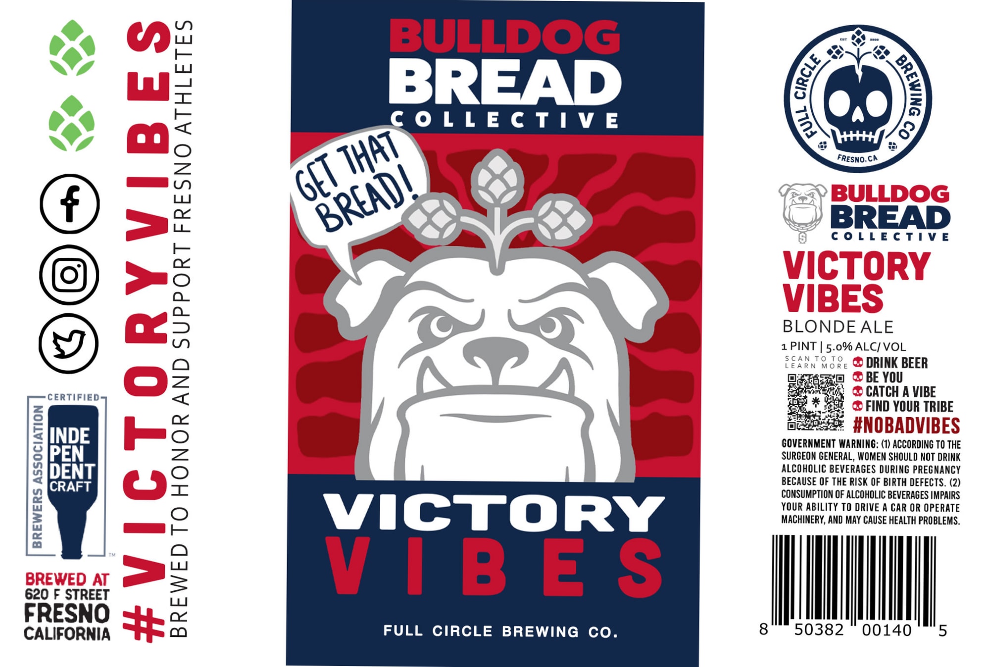 Bulldog Bread by Full Circle Brewing Co. - beer label