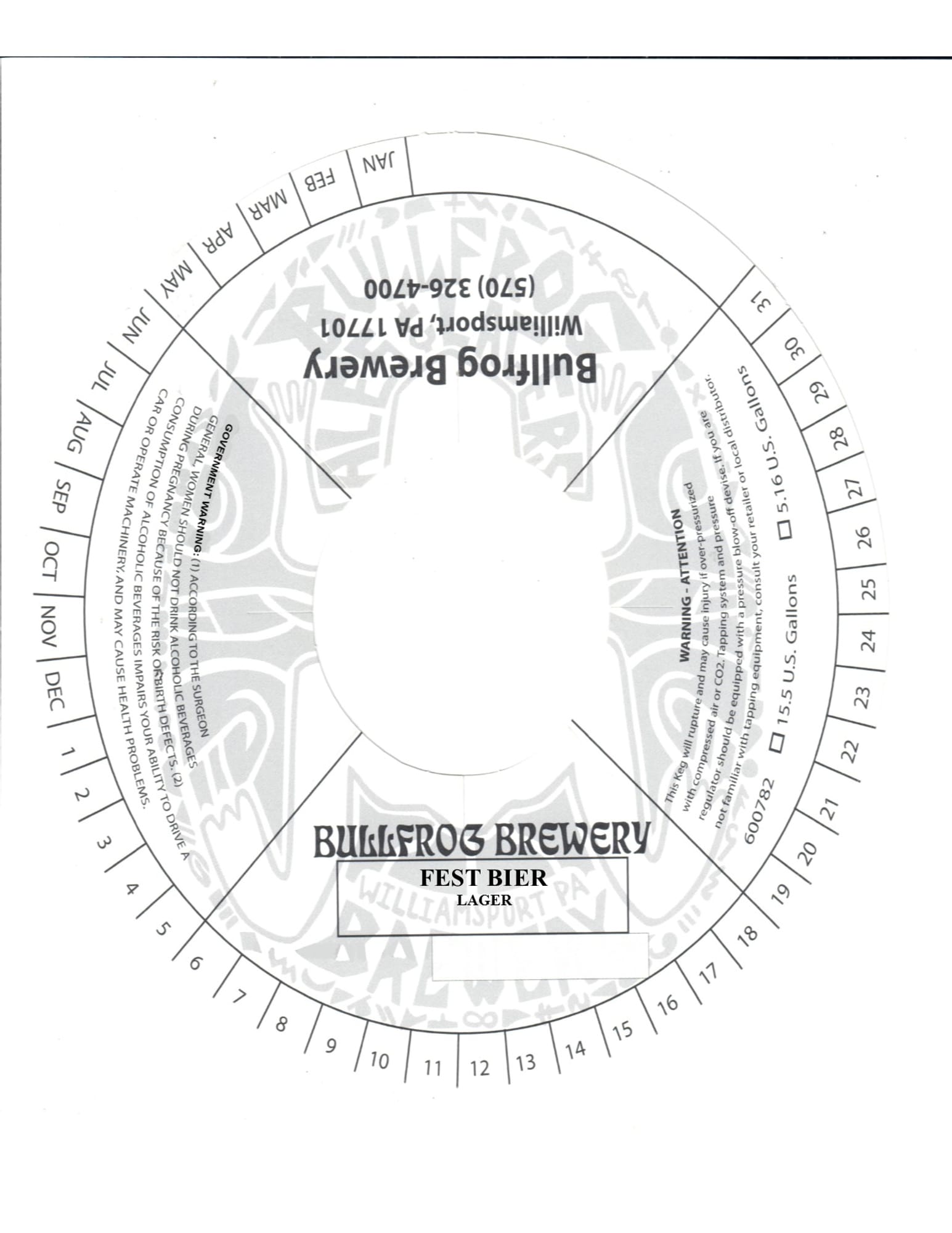 Fest Bier Lager by Bullfrog Brewery - beer label