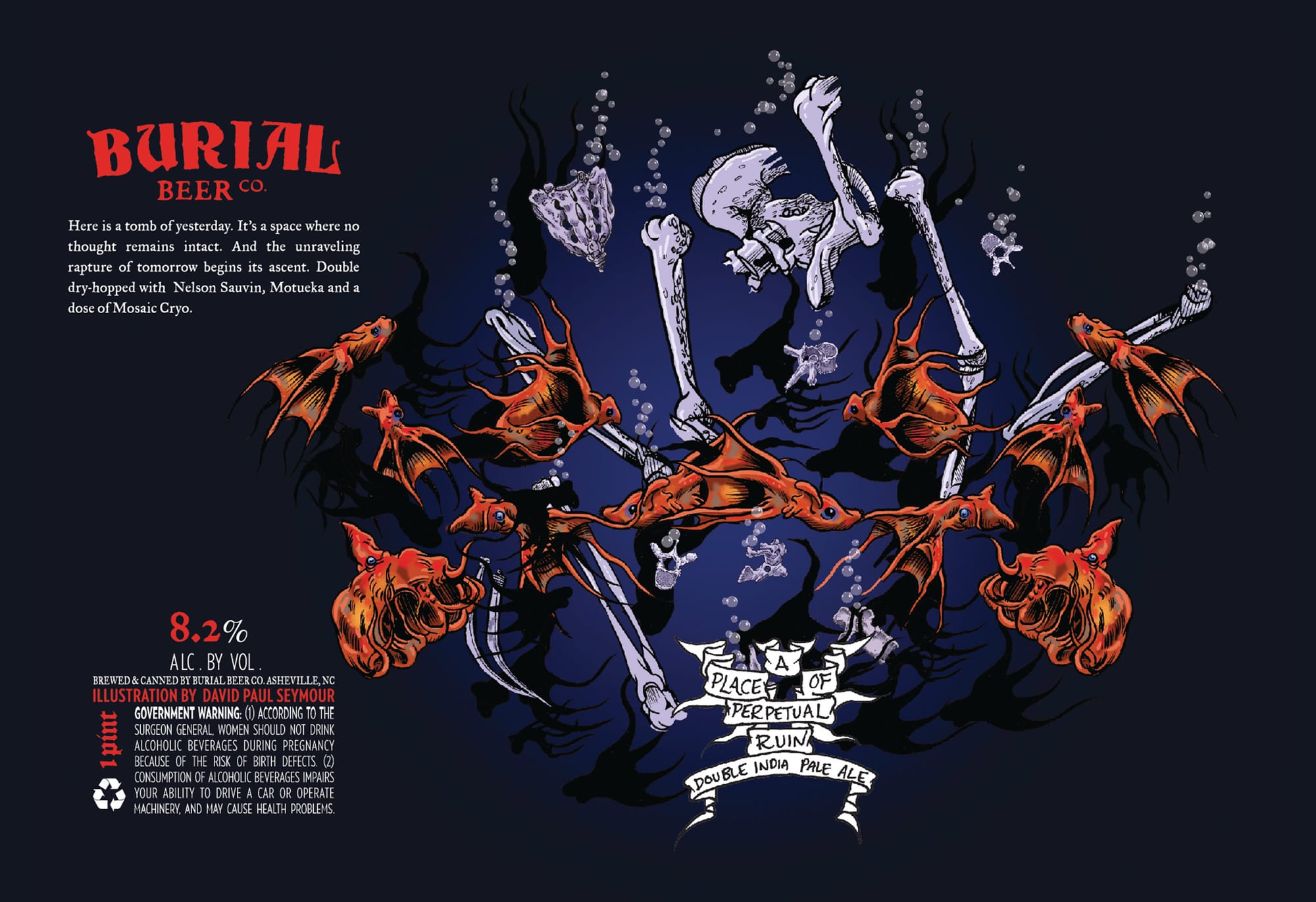Place of Perpetual Ruin by Burial Beer Co. - beer label
