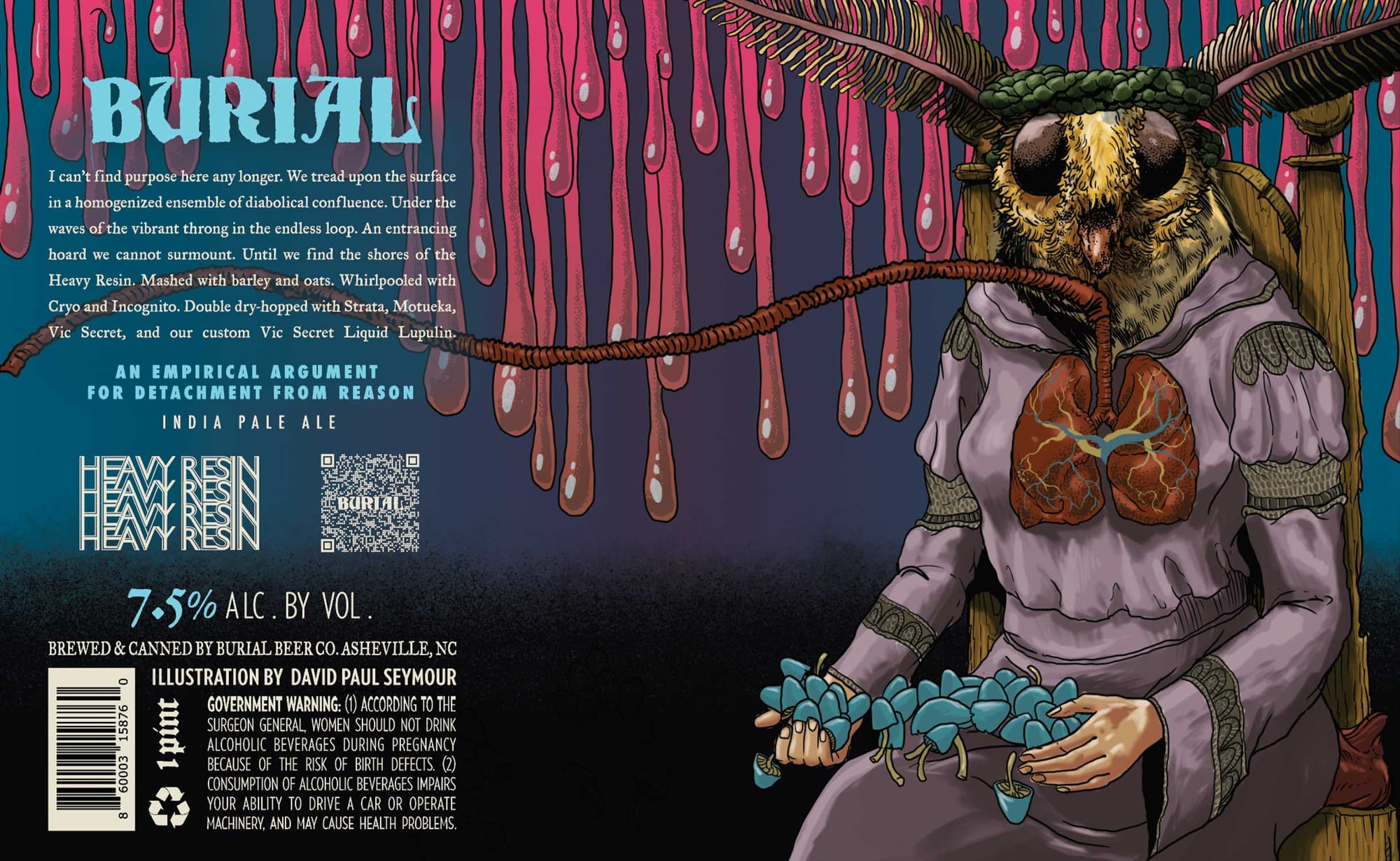 Heavy Resin by Burial Beer Co. - beer label