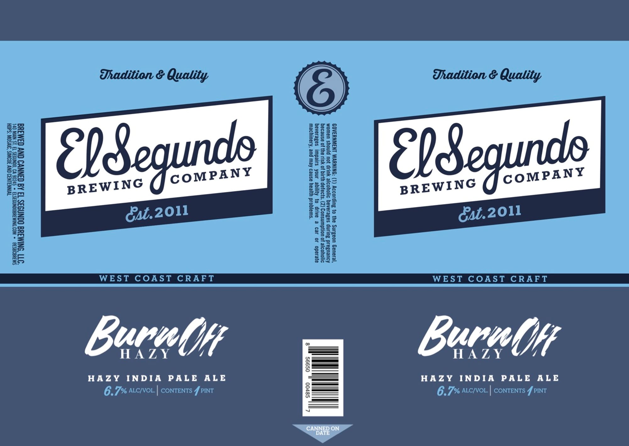 Burn Off by El Segundo Brewing Company - beer label