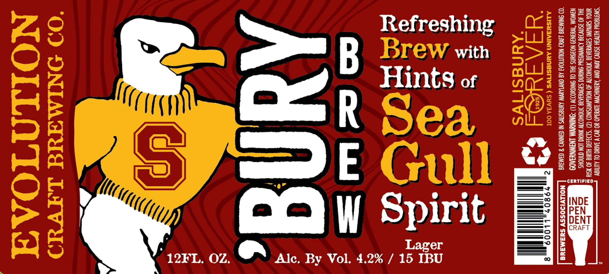 Bury Brew by Evolution Craft Brewing - beer label