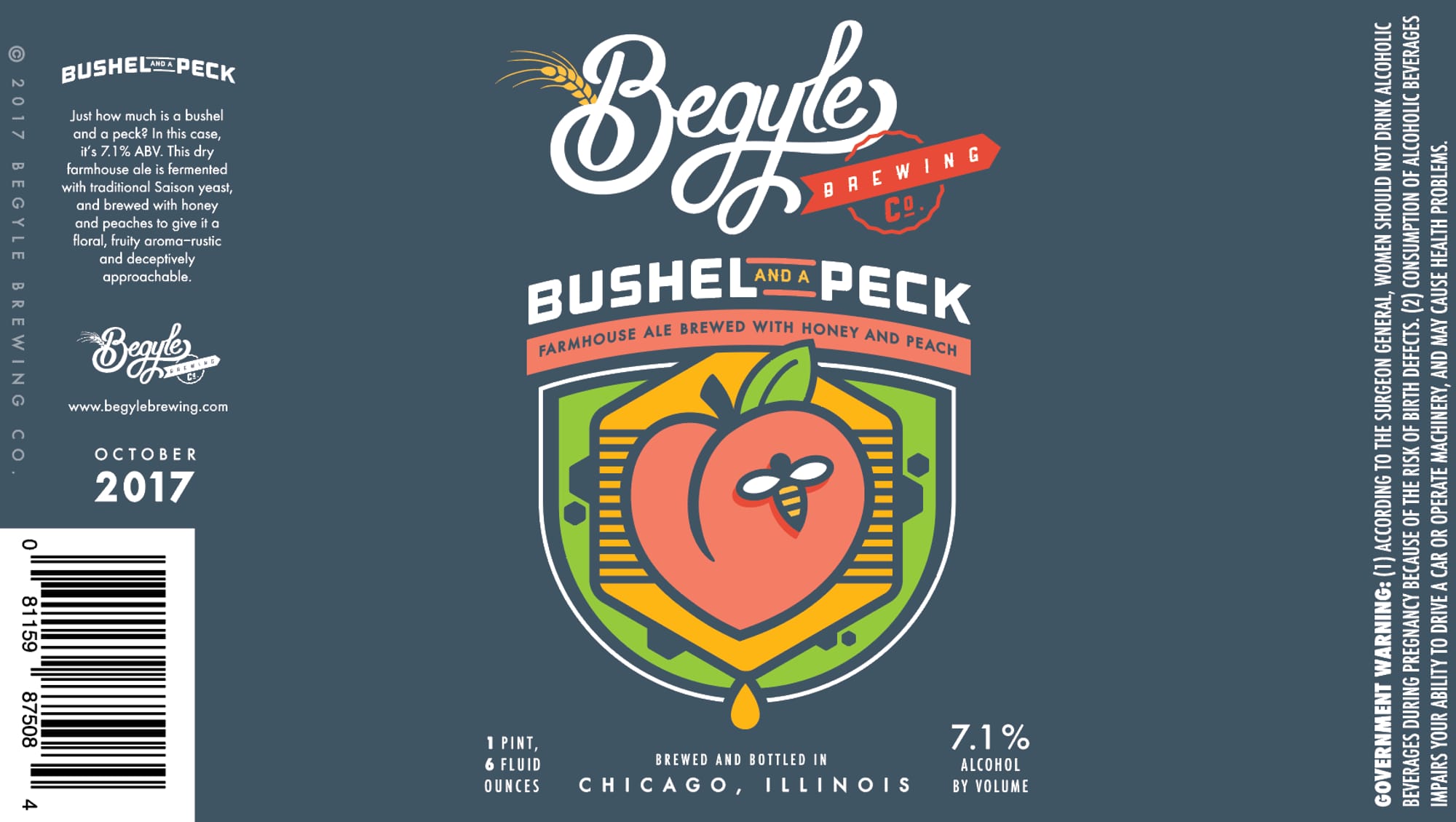 Begyle by Bushel & Peck Brewing - beer label