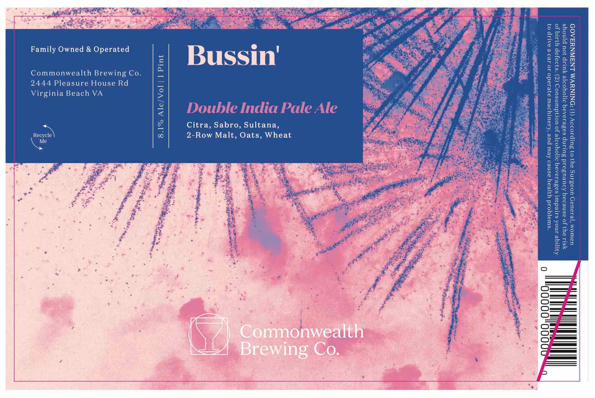 Bussin’ by Commonwealth Brewing Co. - beer label