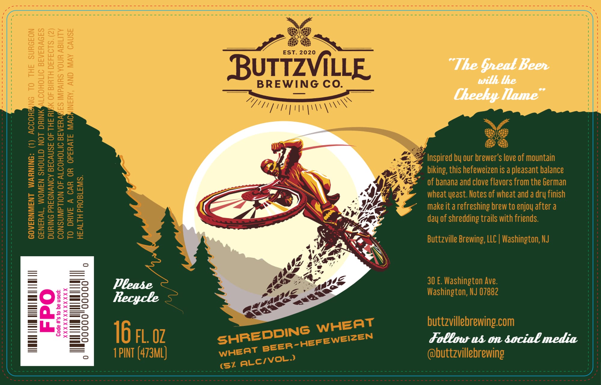 Shredding Wheat by Buttzville Brewing Co. - beer label