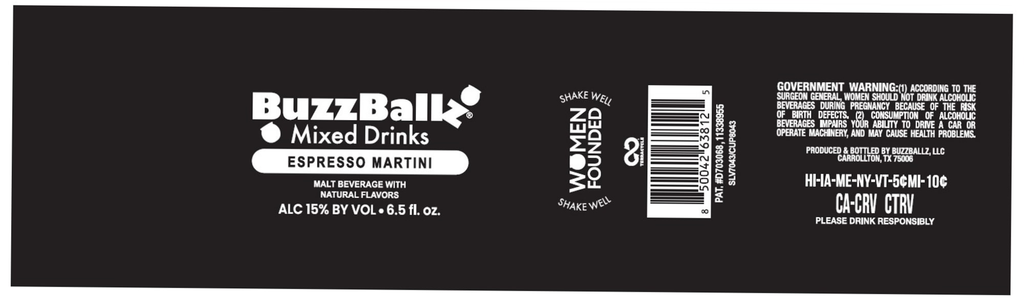 BuzzBallz Espresso Martini by BuzzBallz, LLC - beer label