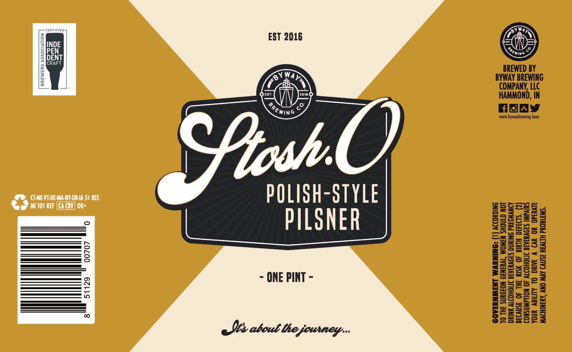 Stosh.O by Byway Brewing - beer label