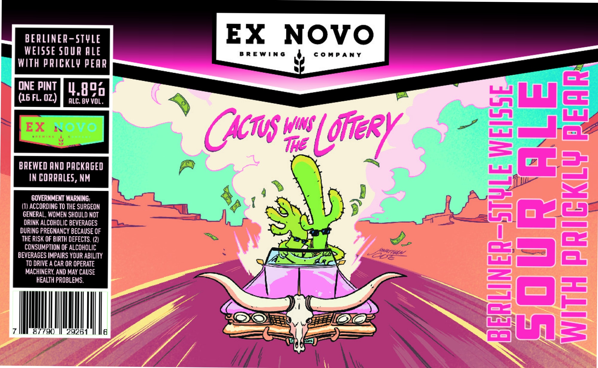 Cactus Wins Lottery by Ex Novo Brewing Company - beer label
