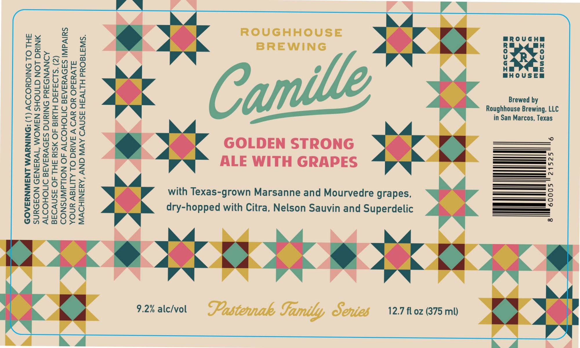 Camille by Roughhouse Brewing - beer label