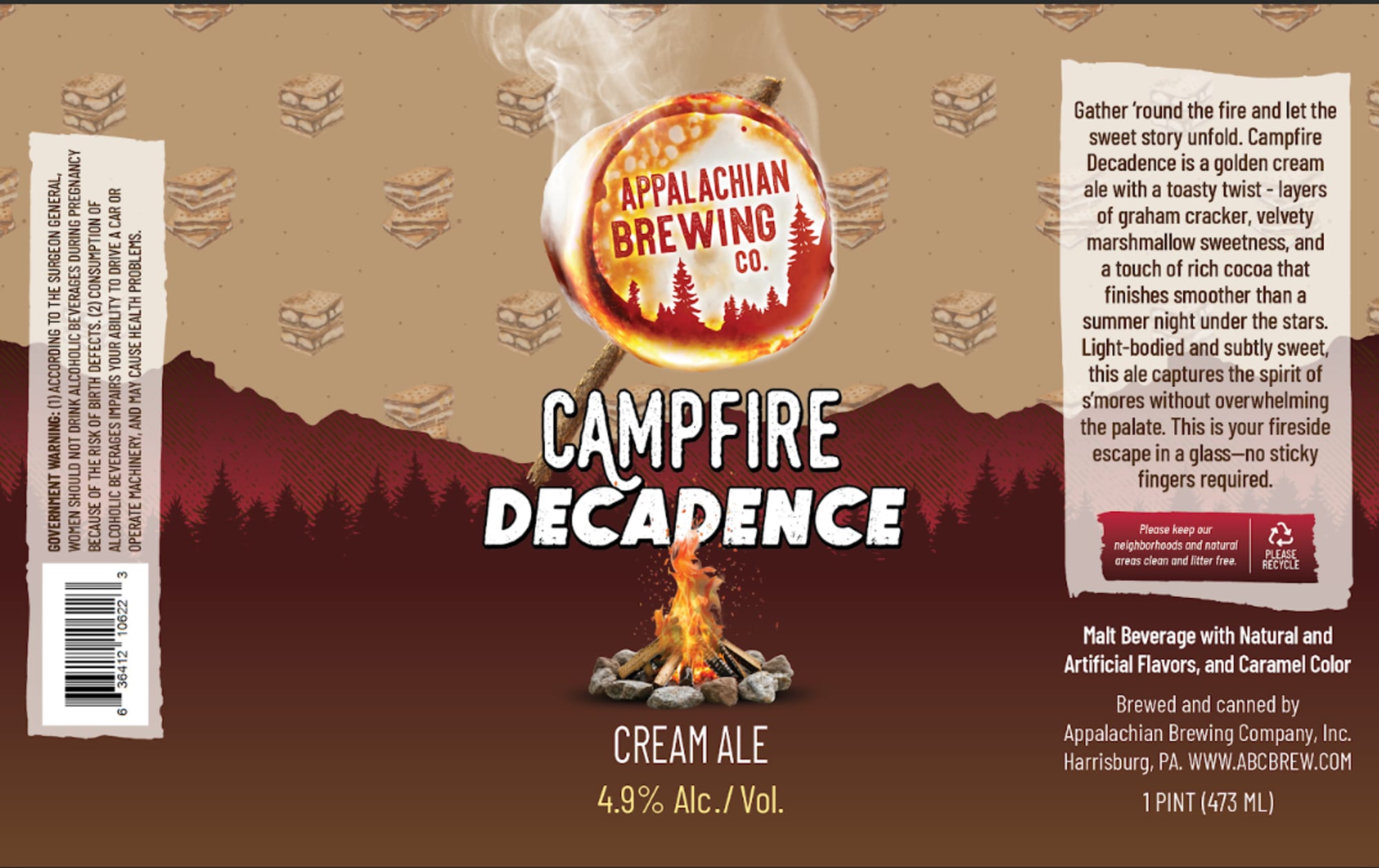 Campfire Decadence by Appalachian Brewing Company - beer label