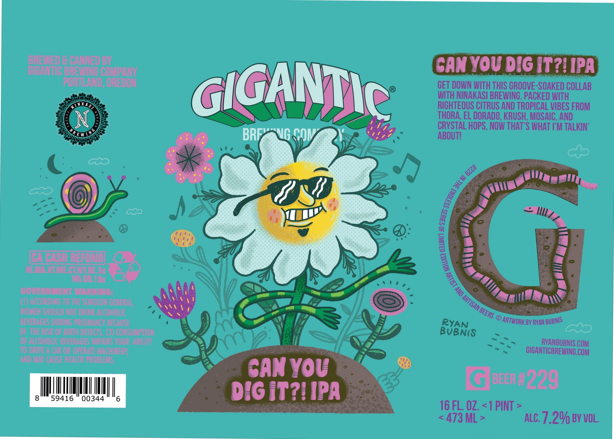 Can You Dig It?! IPA by Gigantic Brewing - beer label