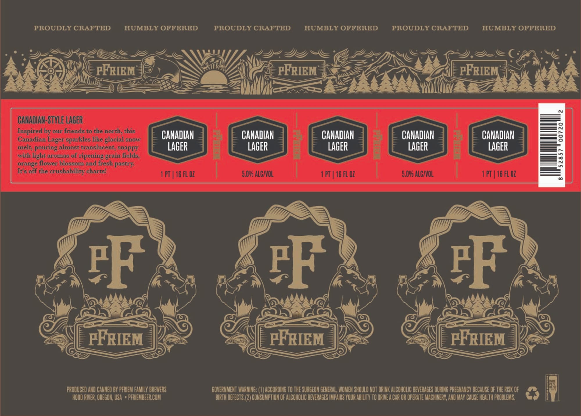 Canadian Lager by Pfriem Family Brewers - beer label
