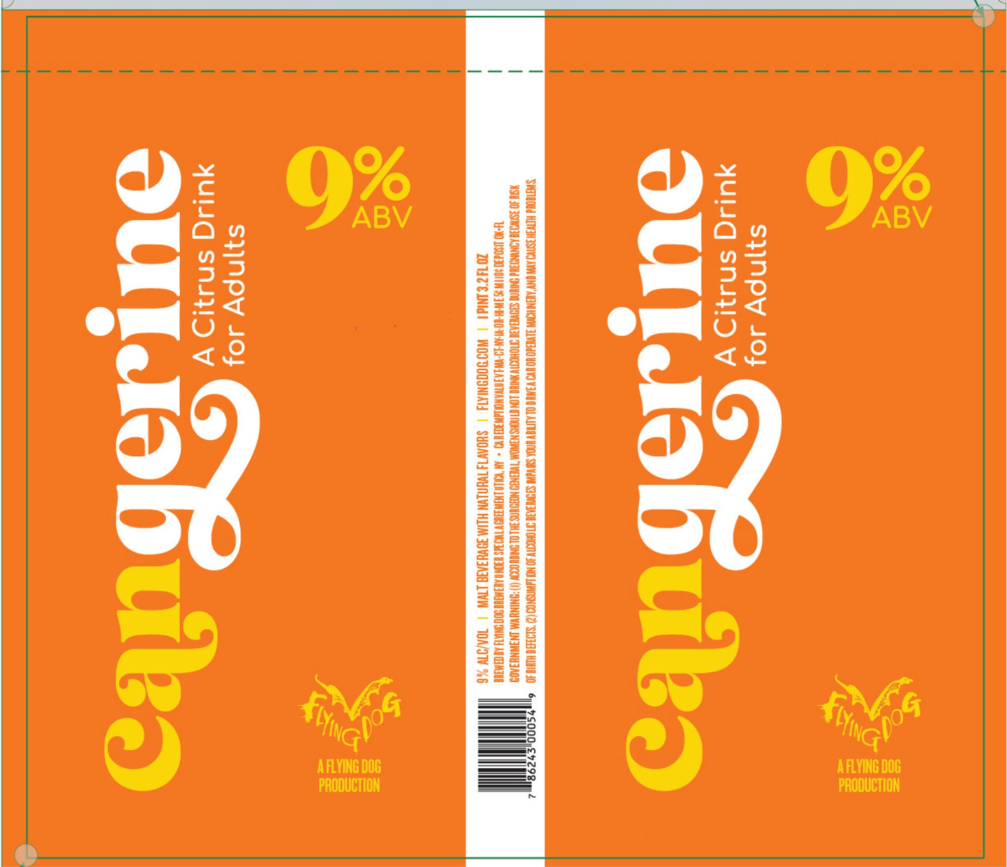 Cangerine by Flying Dog Brewery - beer label