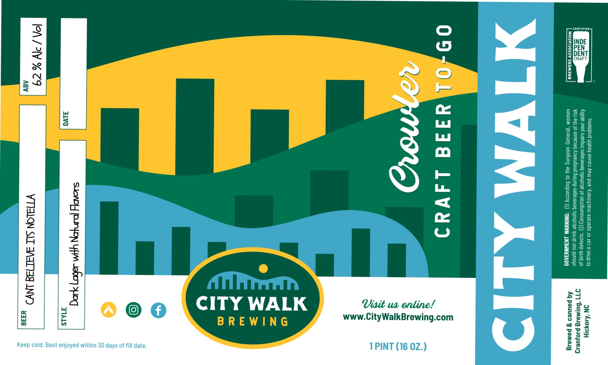 Cantabile by City Walk Brewing - beer label