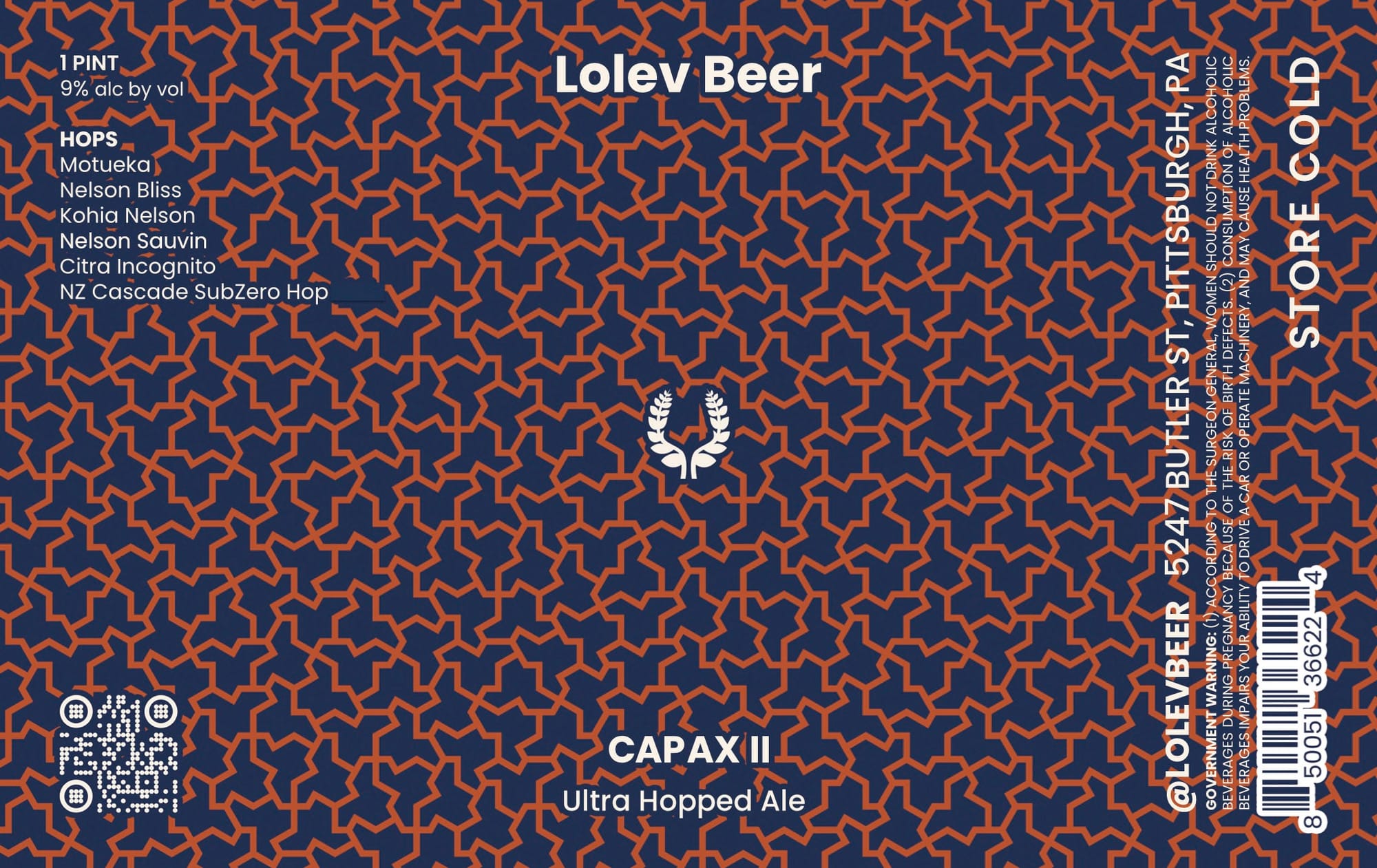 CAPAX II by LOLEV BEER - beer label