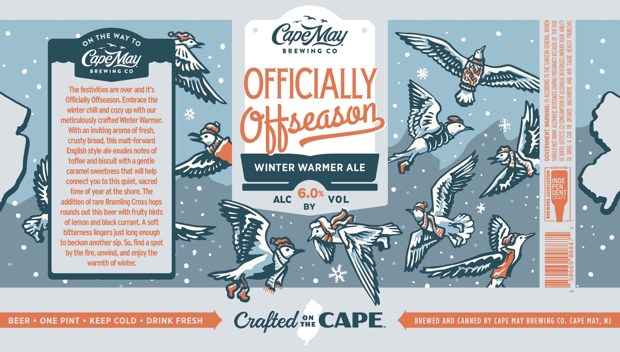 Officially Offseason by Cape May Brewing Co. - beer label
