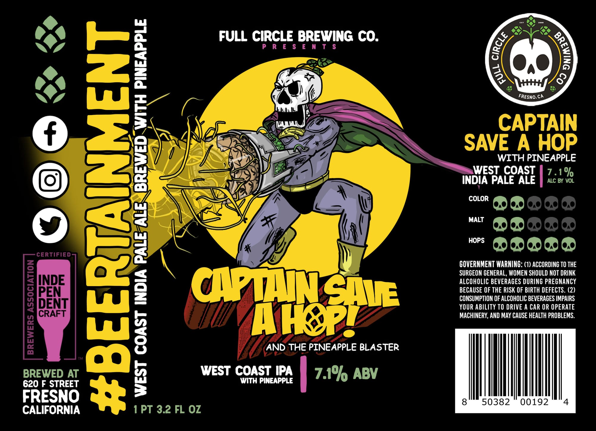 Captain Save A Hop by Full Circle Brewing Co. - beer label