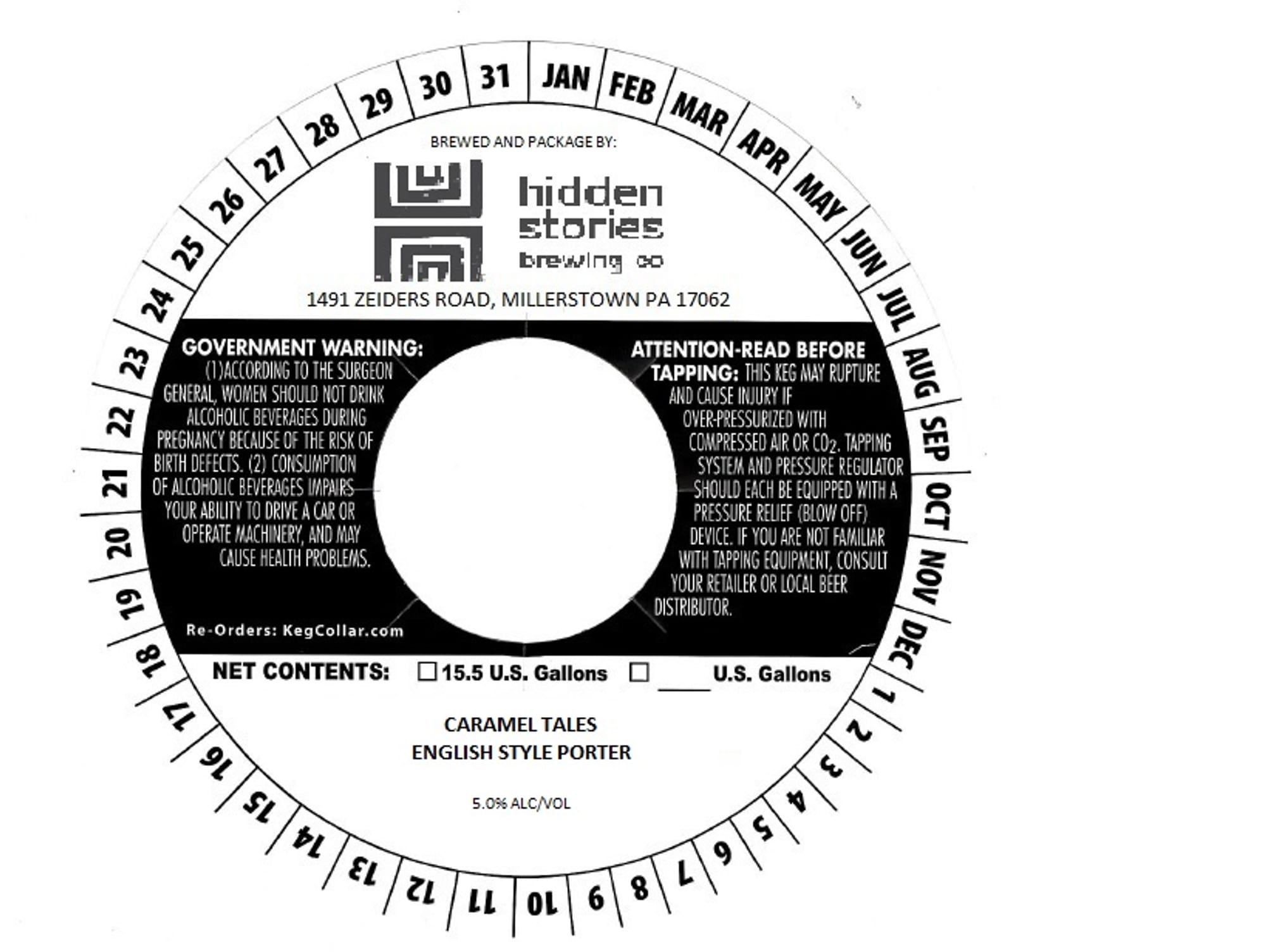 Caramel Tales by Hidden Stories Brewing Co. - beer label