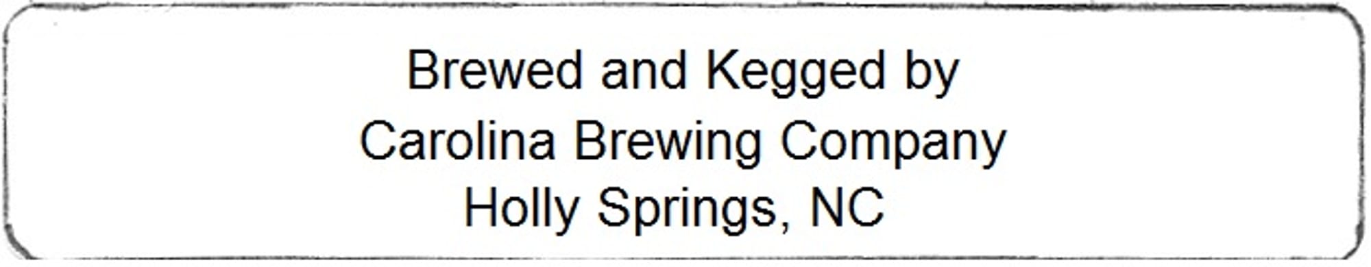 [information not available from image] by Carolina Brewing Company - beer label