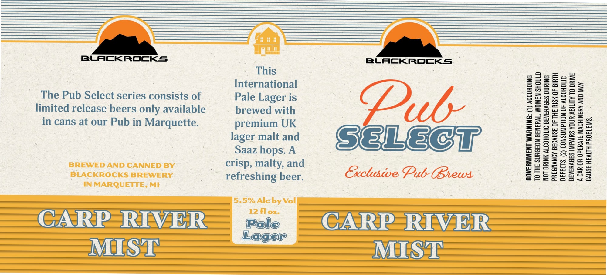 Carp River Pale Lager by Blackrocks Brewery - beer label