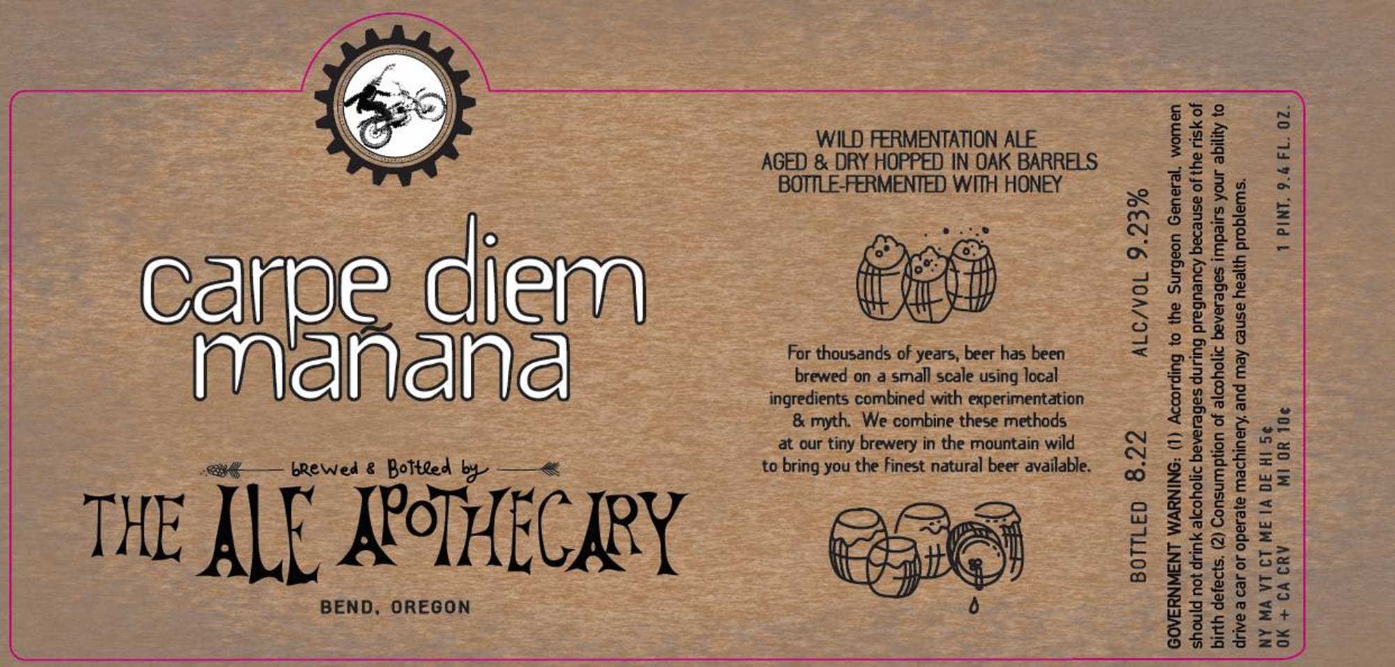 Carpe Diem Manana by The Ale Apothecary - beer label