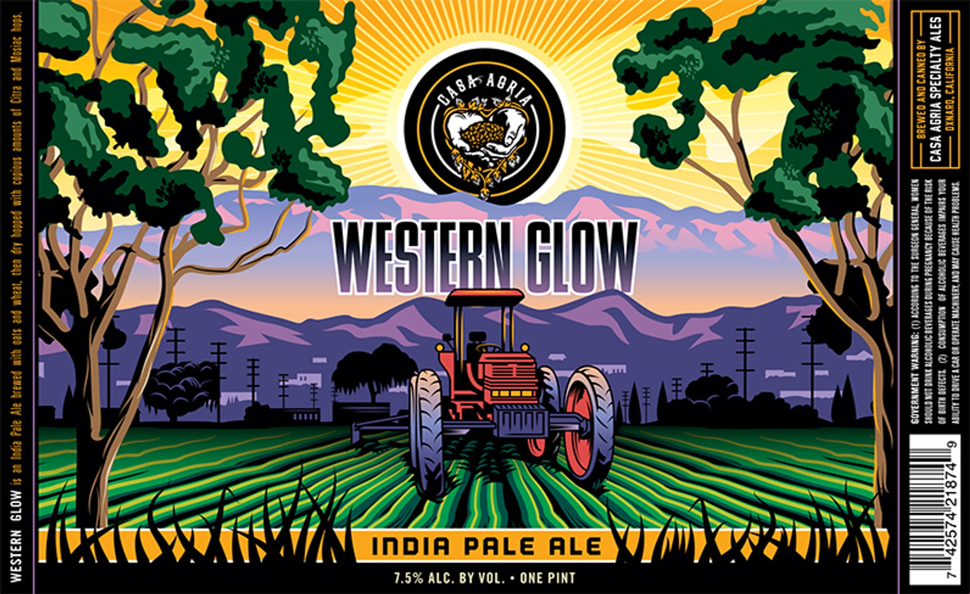 Western Glow by Casa Agria - beer label