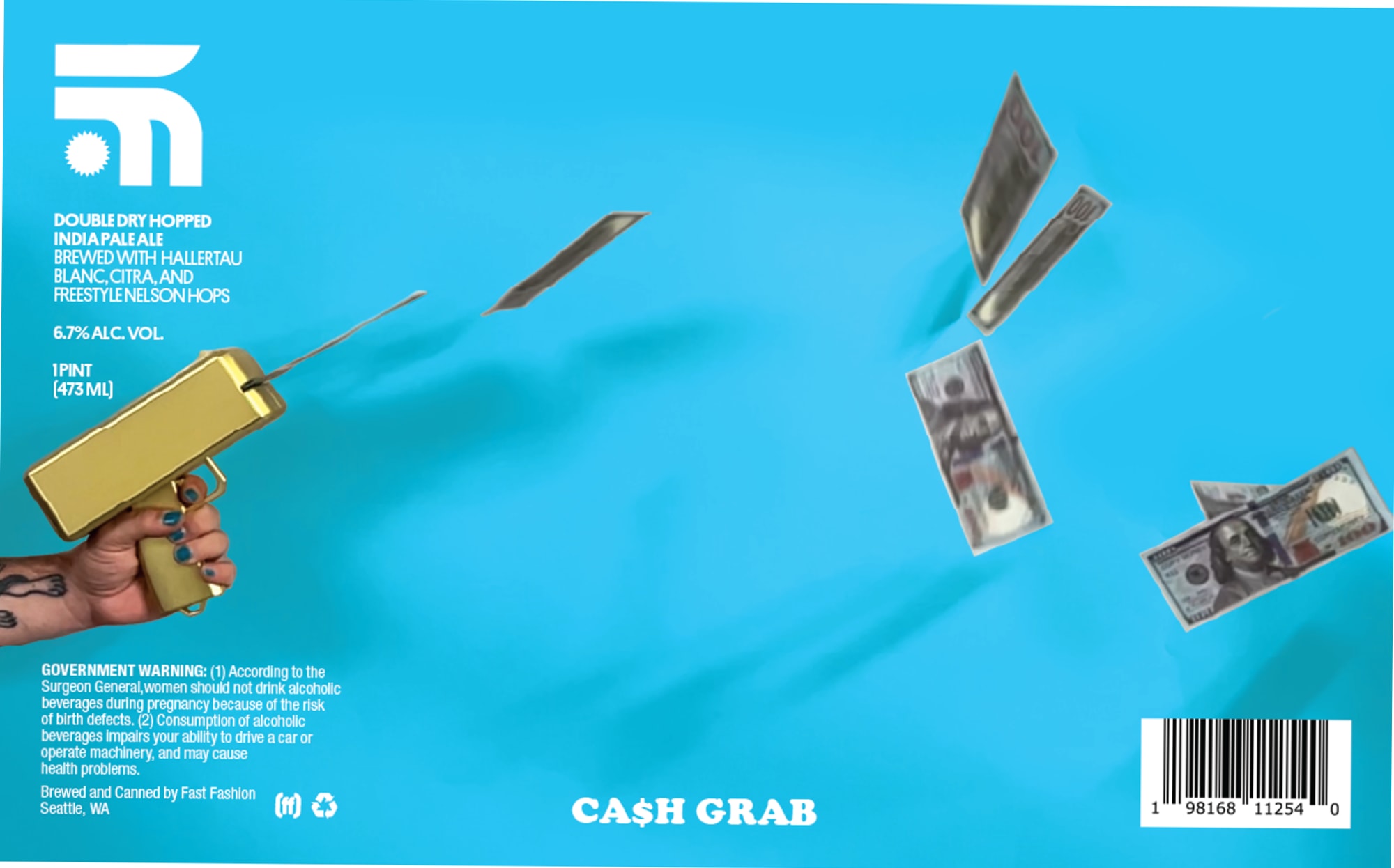 Cash Grab by Fast Fashion - beer label