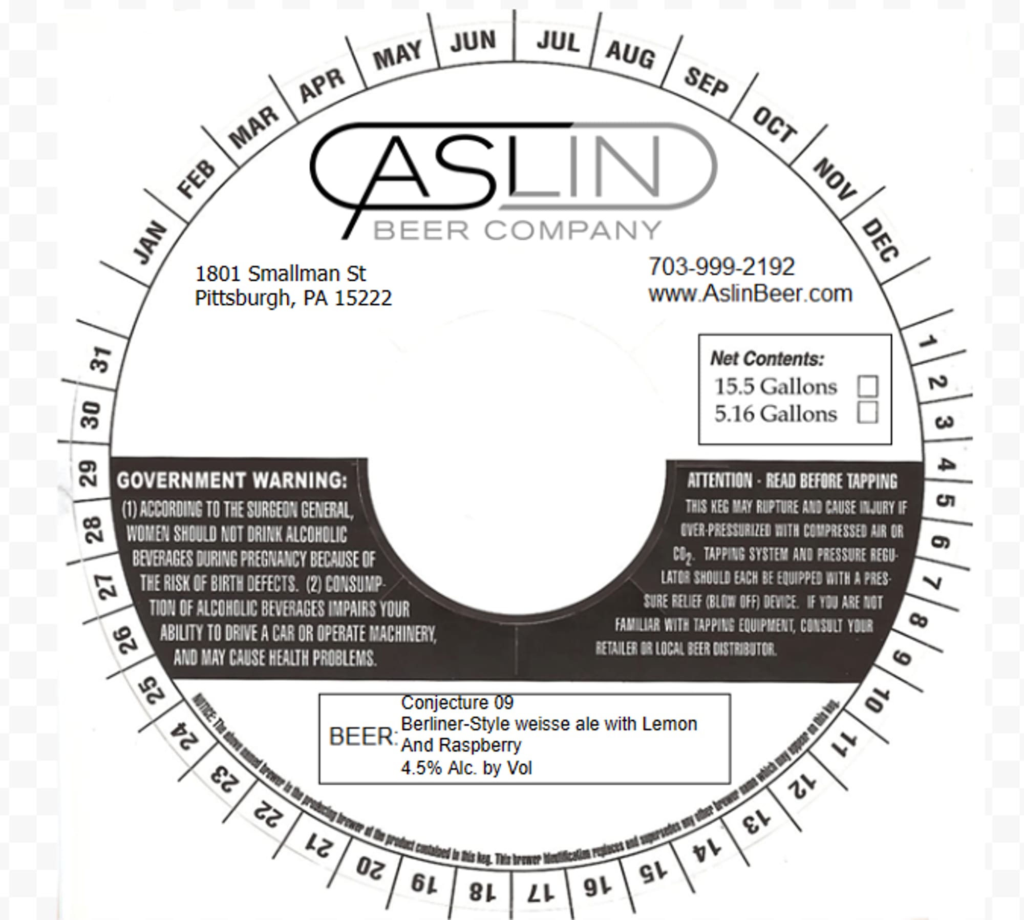 Conjecture 09 by Caslin Beer Company - beer label